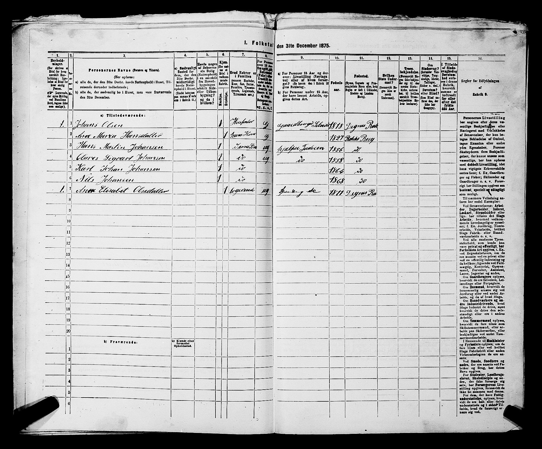 RA, 1875 census for 0128P Rakkestad, 1875, p. 1857