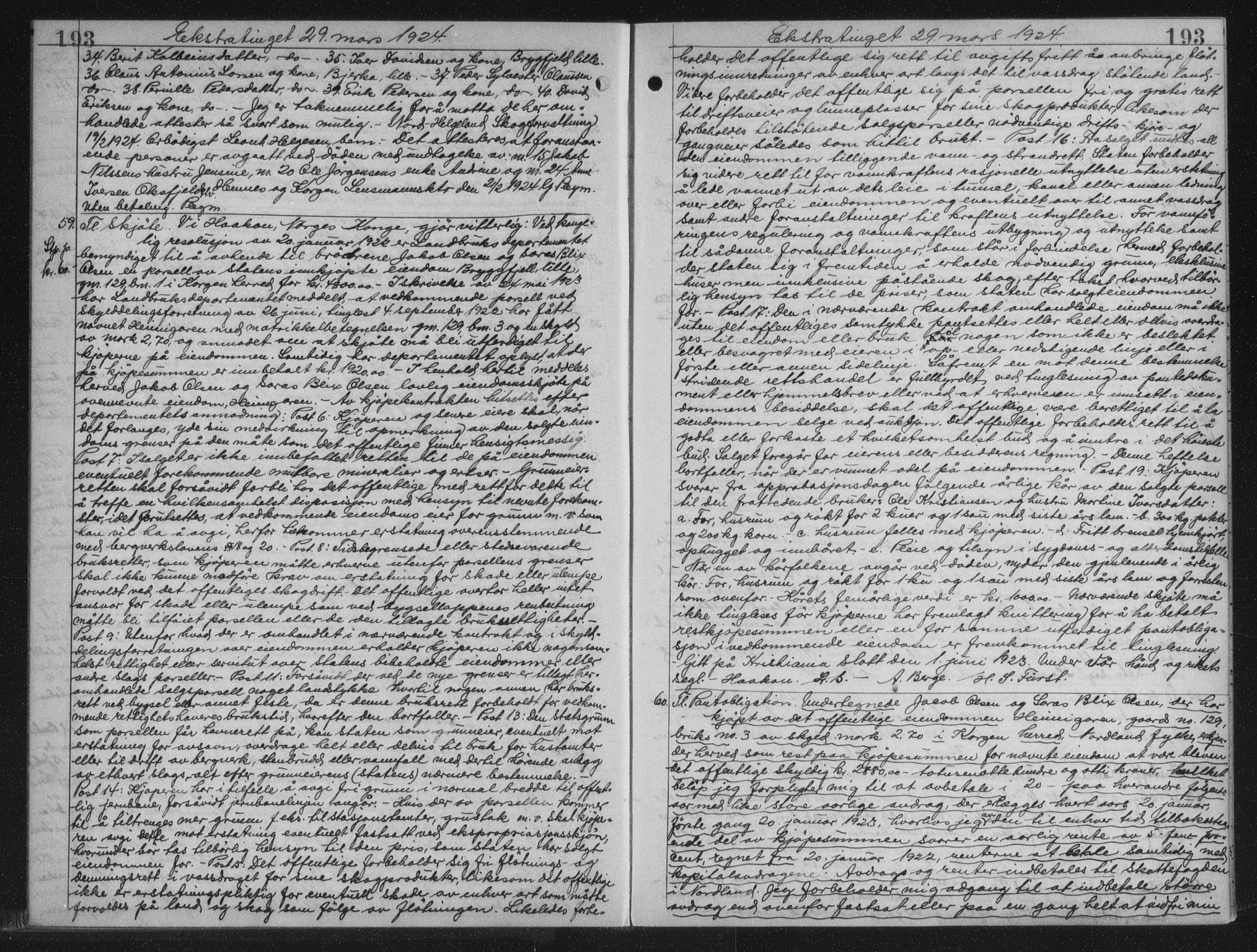 Rana sorenskriveri , AV/SAT-A-1108/1/2/2C/L0018: Mortgage book no. 18, 1923-1928, p. 193, Deed date: 29.03.1924