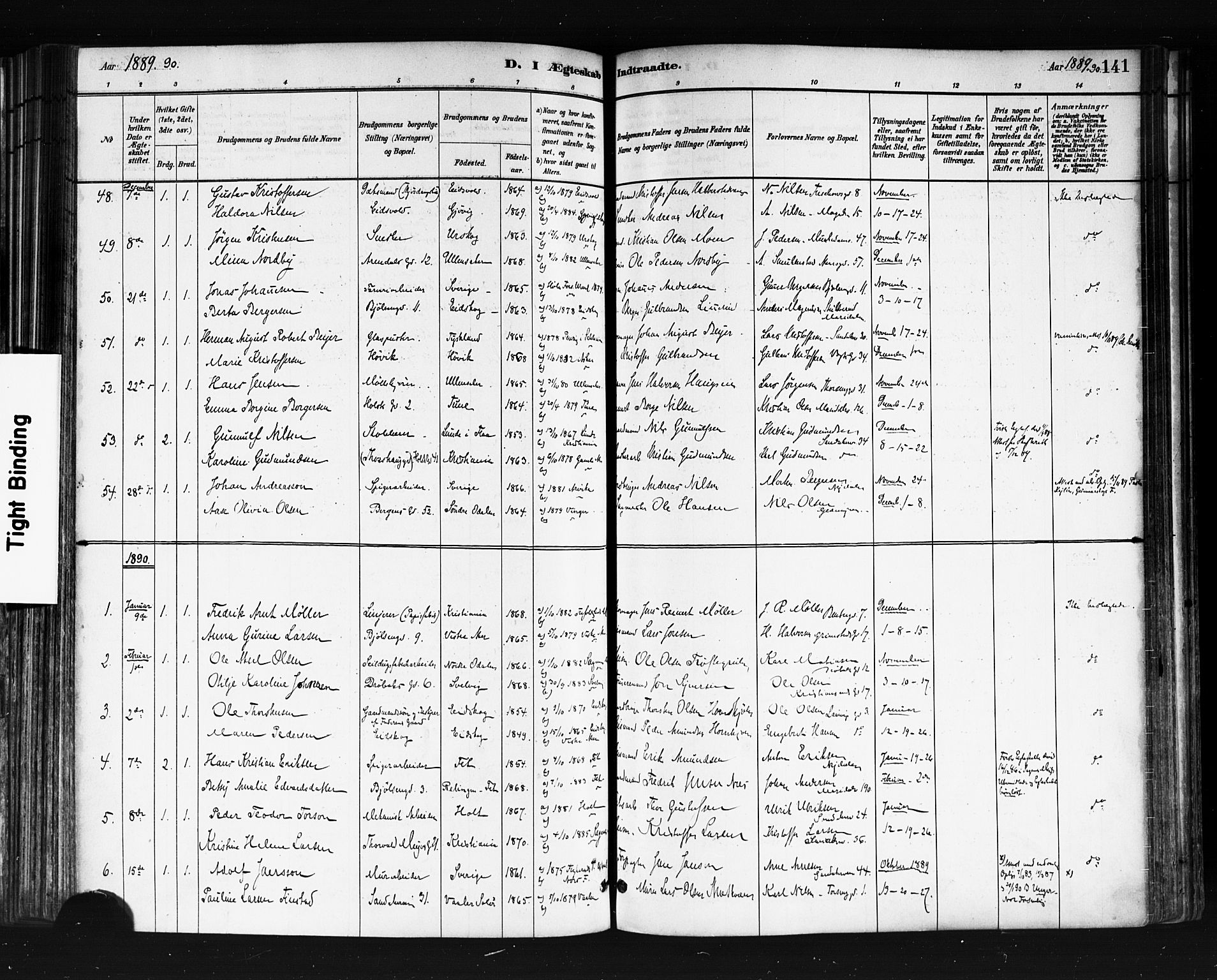 Sagene prestekontor Kirkebøker, SAO/A-10796/F/L0002: Parish register (official) no. 2, 1880-1897, p. 141