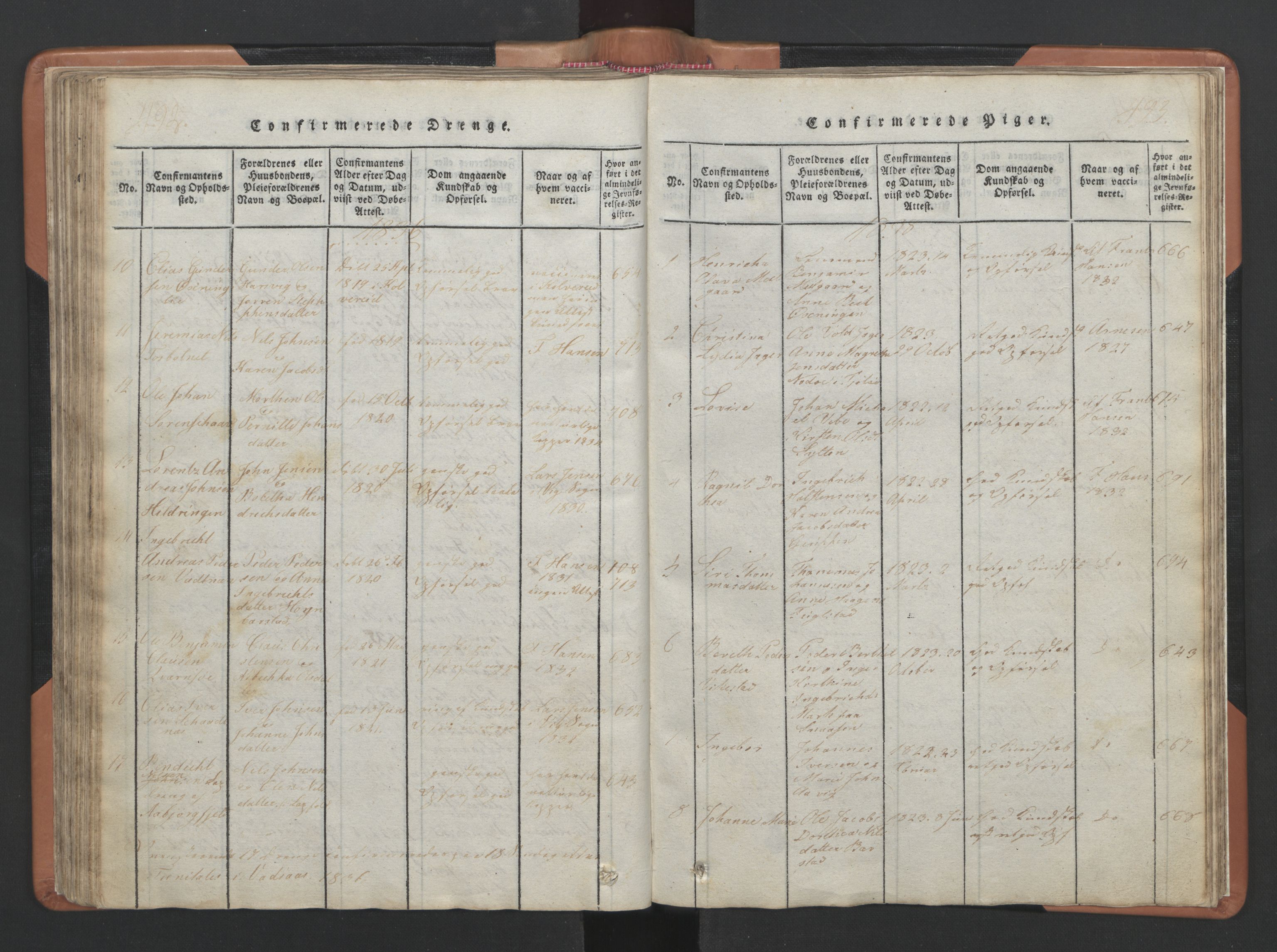 Ministerialprotokoller, klokkerbøker og fødselsregistre - Nordland, SAT/A-1459/810/L0157: Parish register (copy) no. 810C01, 1819-1842, p. 492-493