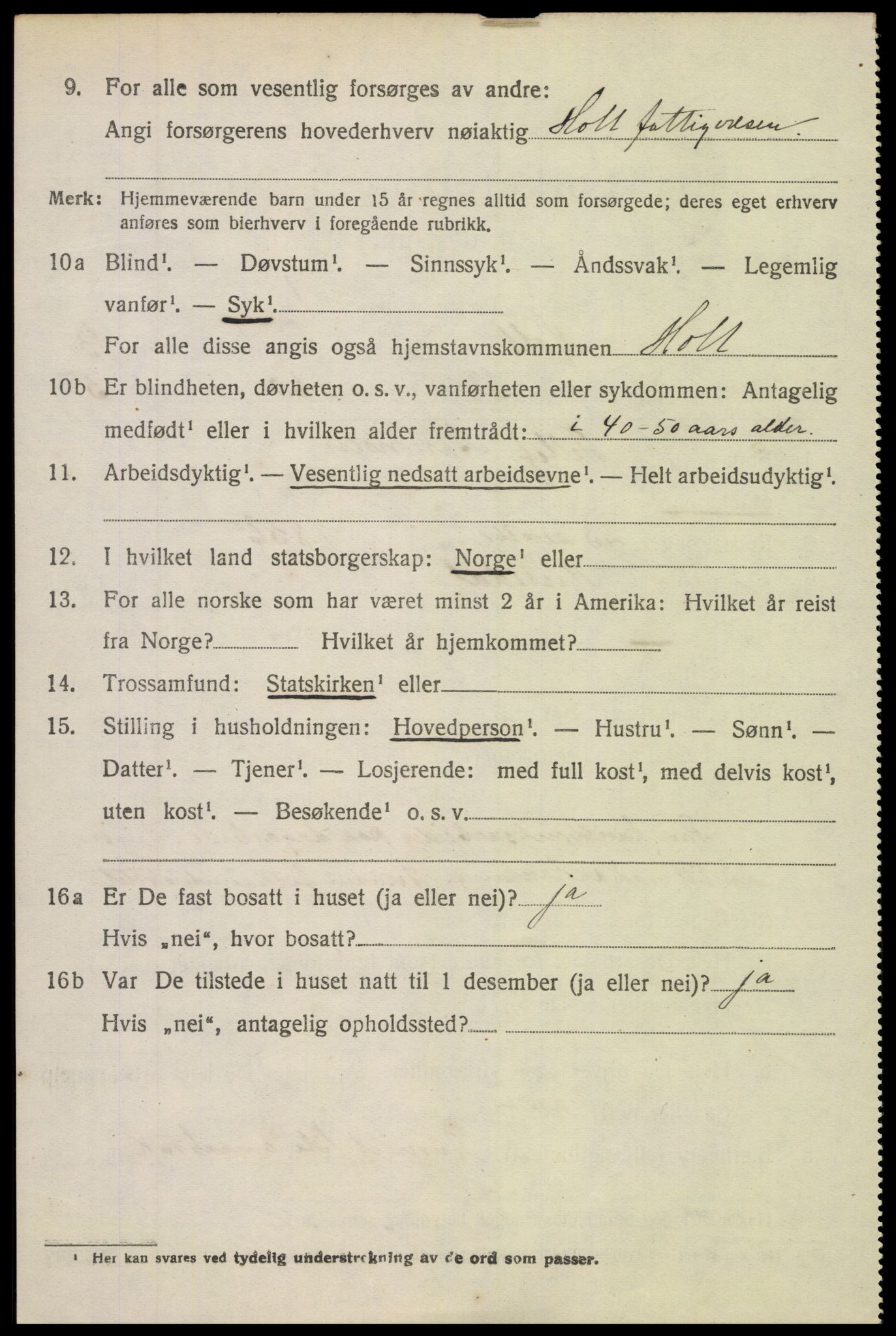 SAK, 1920 census for Holt, 1920, p. 7965