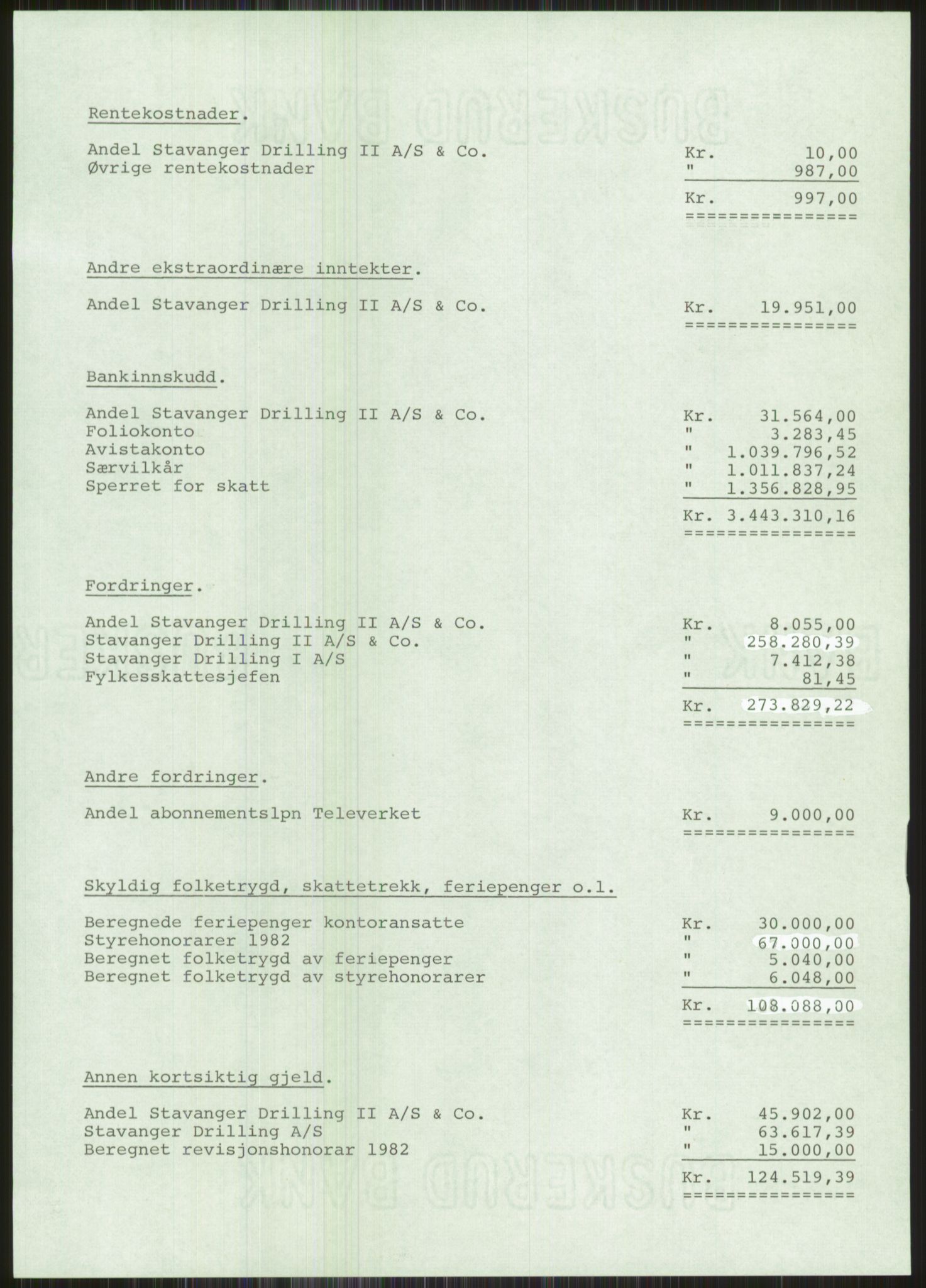 Pa 1503 - Stavanger Drilling AS, SAST/A-101906/A/Ac/L0002: Årsberetninger, 1979-1982, p. 493