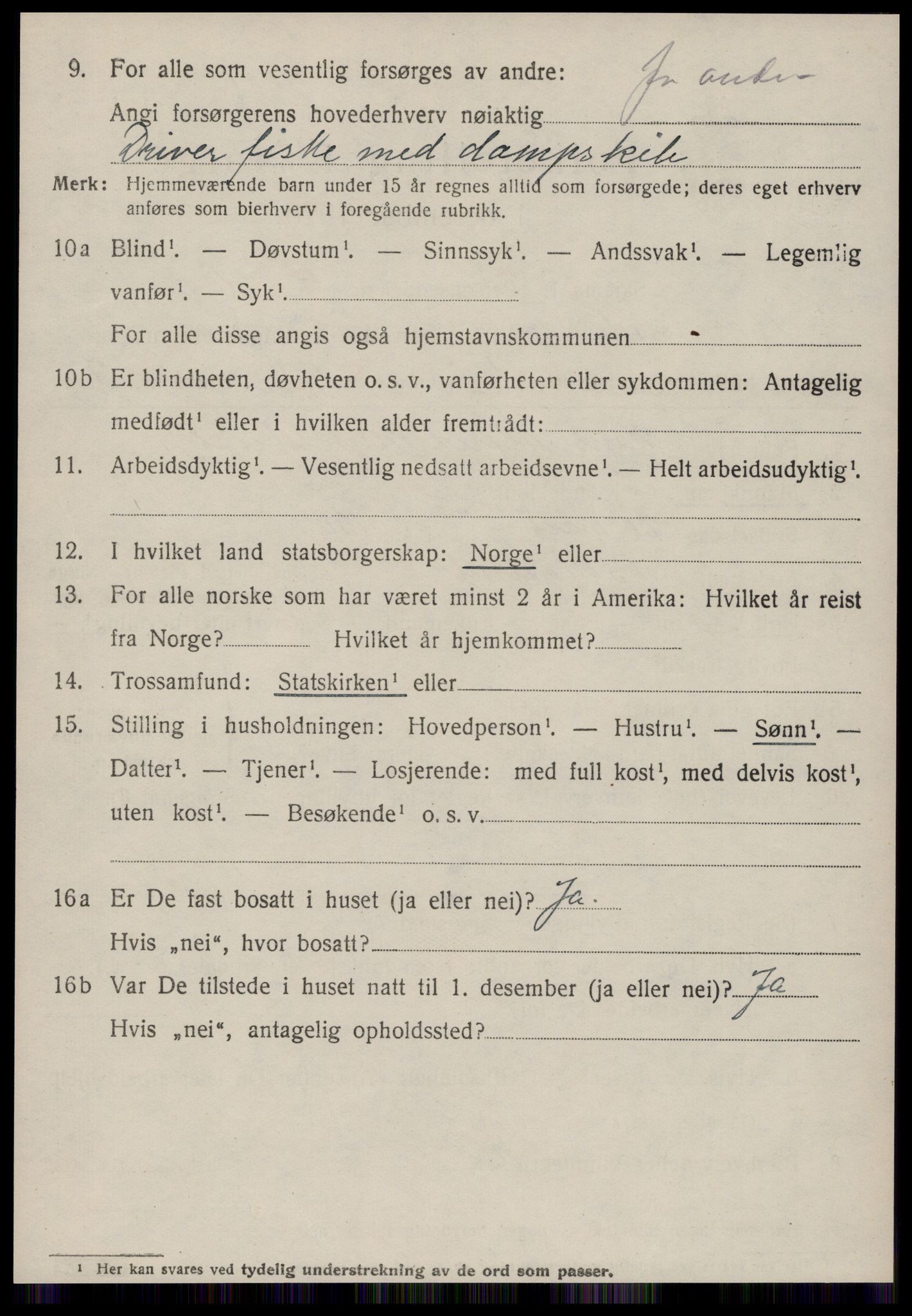 SAT, 1920 census for Borgund, 1920, p. 17339