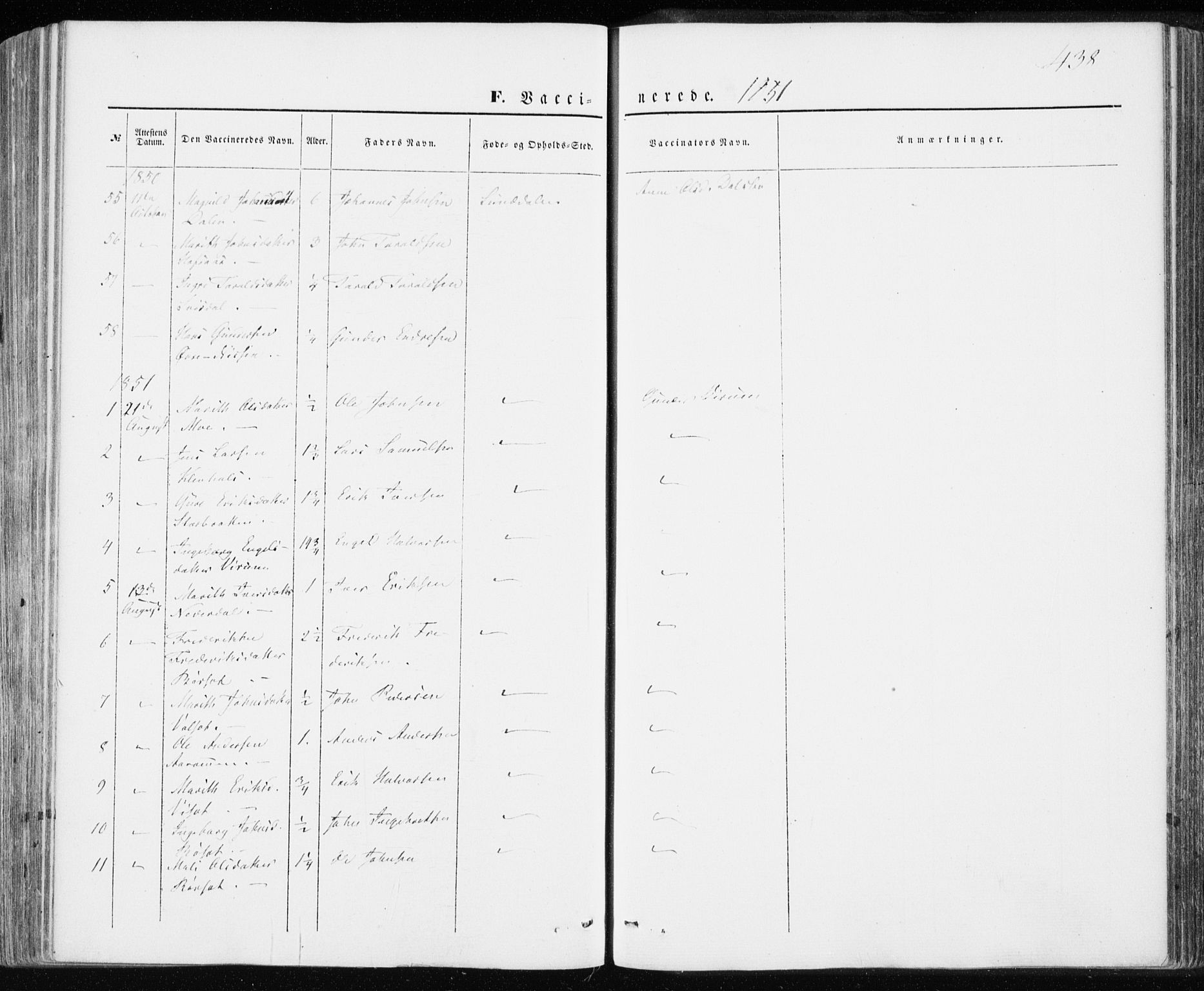 Ministerialprotokoller, klokkerbøker og fødselsregistre - Møre og Romsdal, AV/SAT-A-1454/590/L1013: Parish register (official) no. 590A05, 1847-1877, p. 438