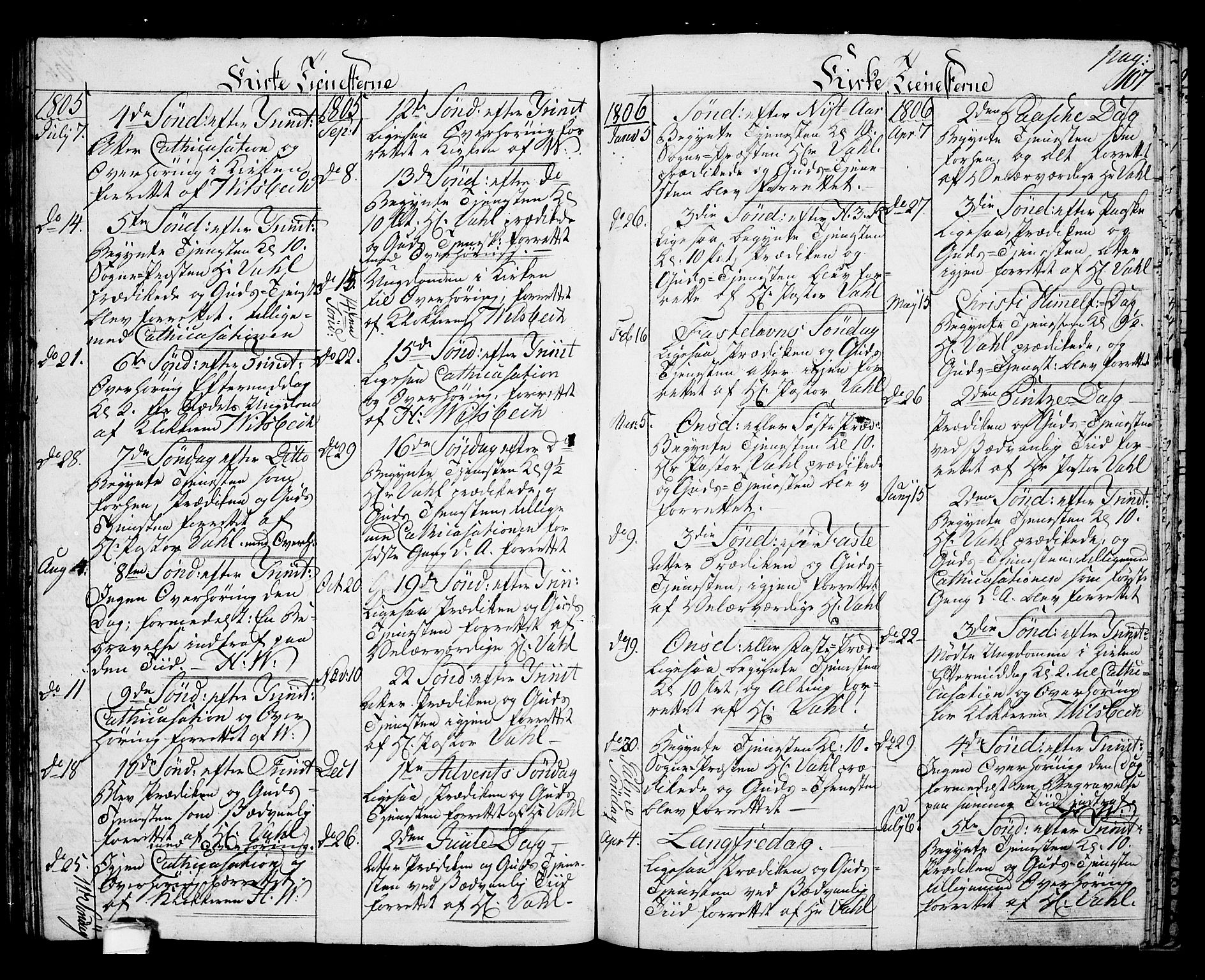Langesund kirkebøker, SAKO/A-280/G/Ga/L0002: Parish register (copy) no. 2, 1801-1815, p. 107