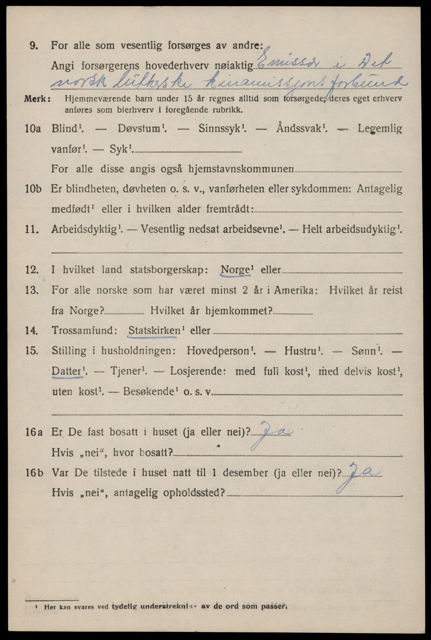 SAST, 1920 census for Jelsa, 1920, p. 1663