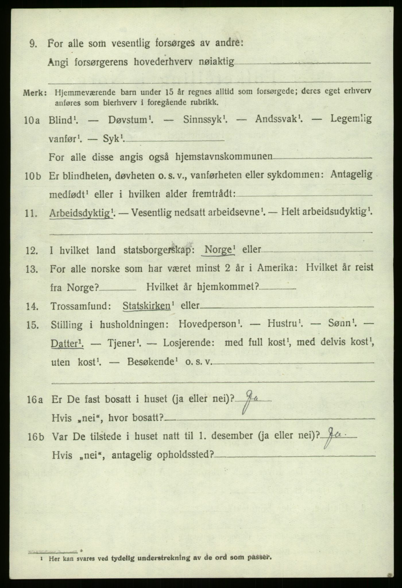 SAB, 1920 census for Gaular, 1920, p. 6889