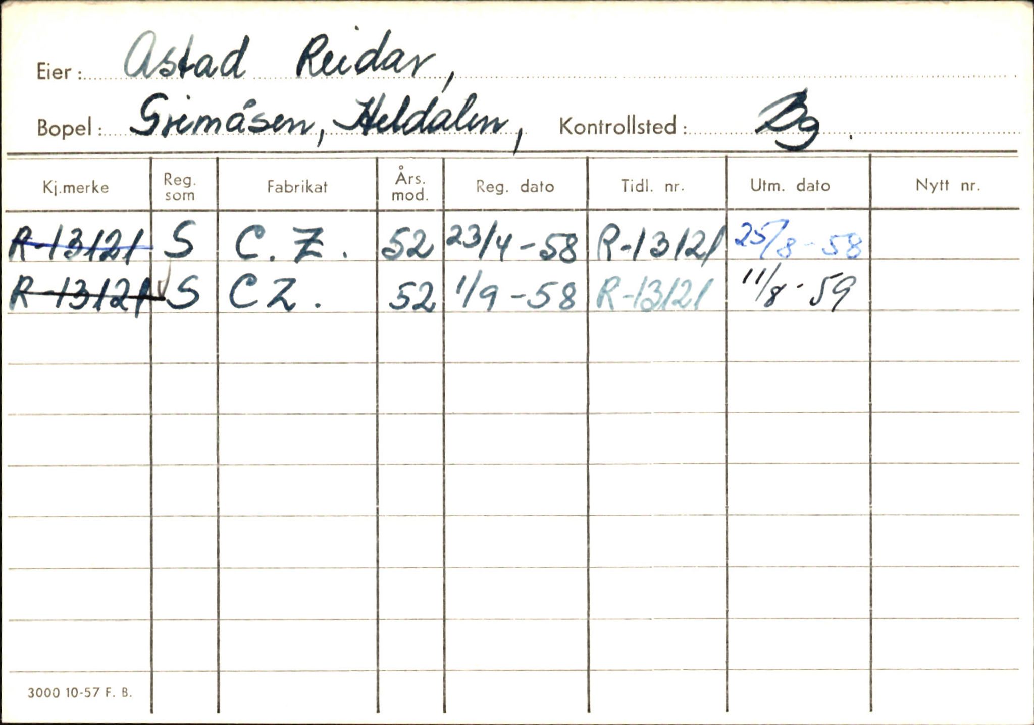 Statens vegvesen, Hordaland vegkontor, AV/SAB-A-5201/2/Ha/L0002: R-eierkort A, 1920-1971, p. 1245