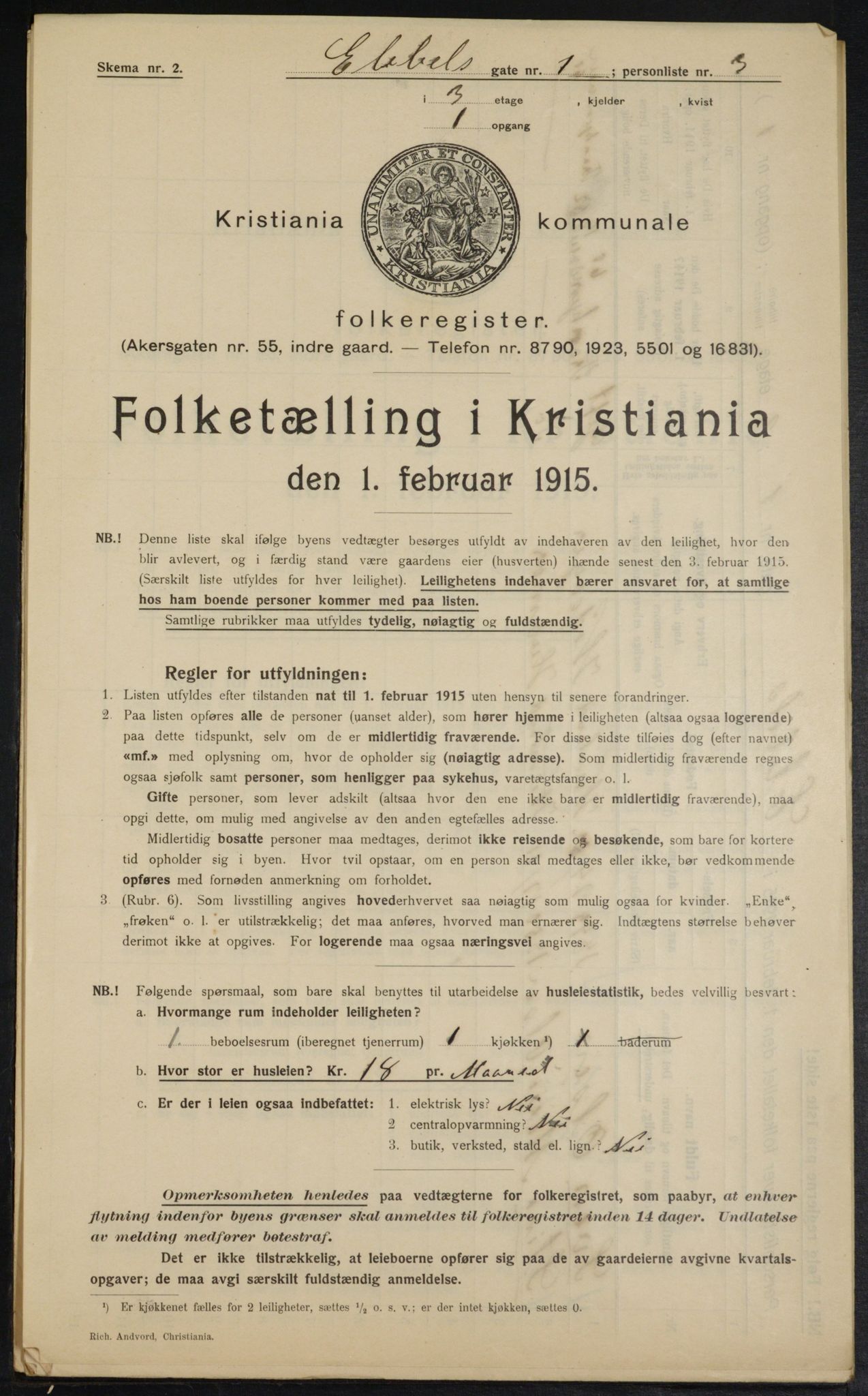 OBA, Municipal Census 1915 for Kristiania, 1915, p. 17553