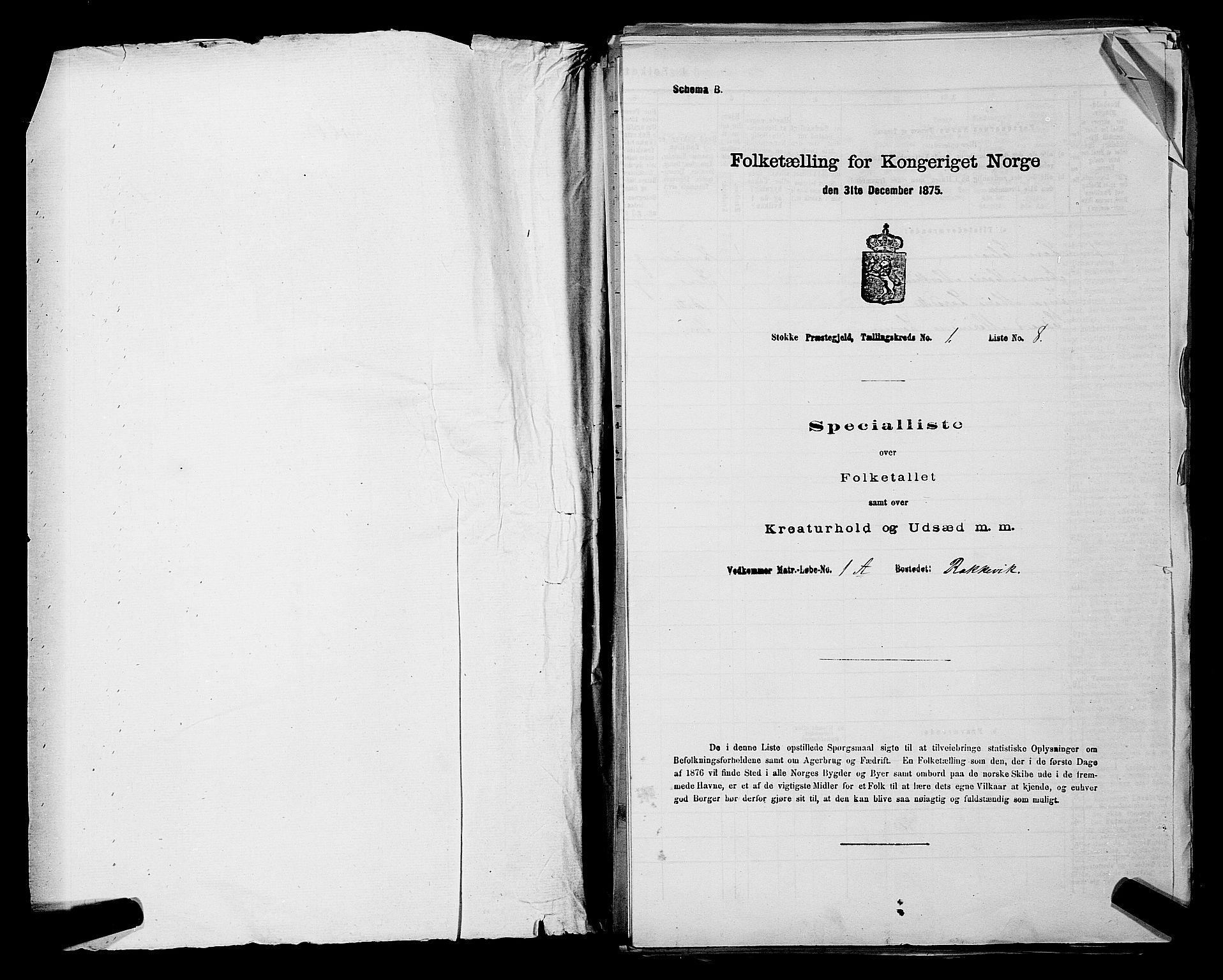 SAKO, 1875 census for 0720P Stokke, 1875, p. 59