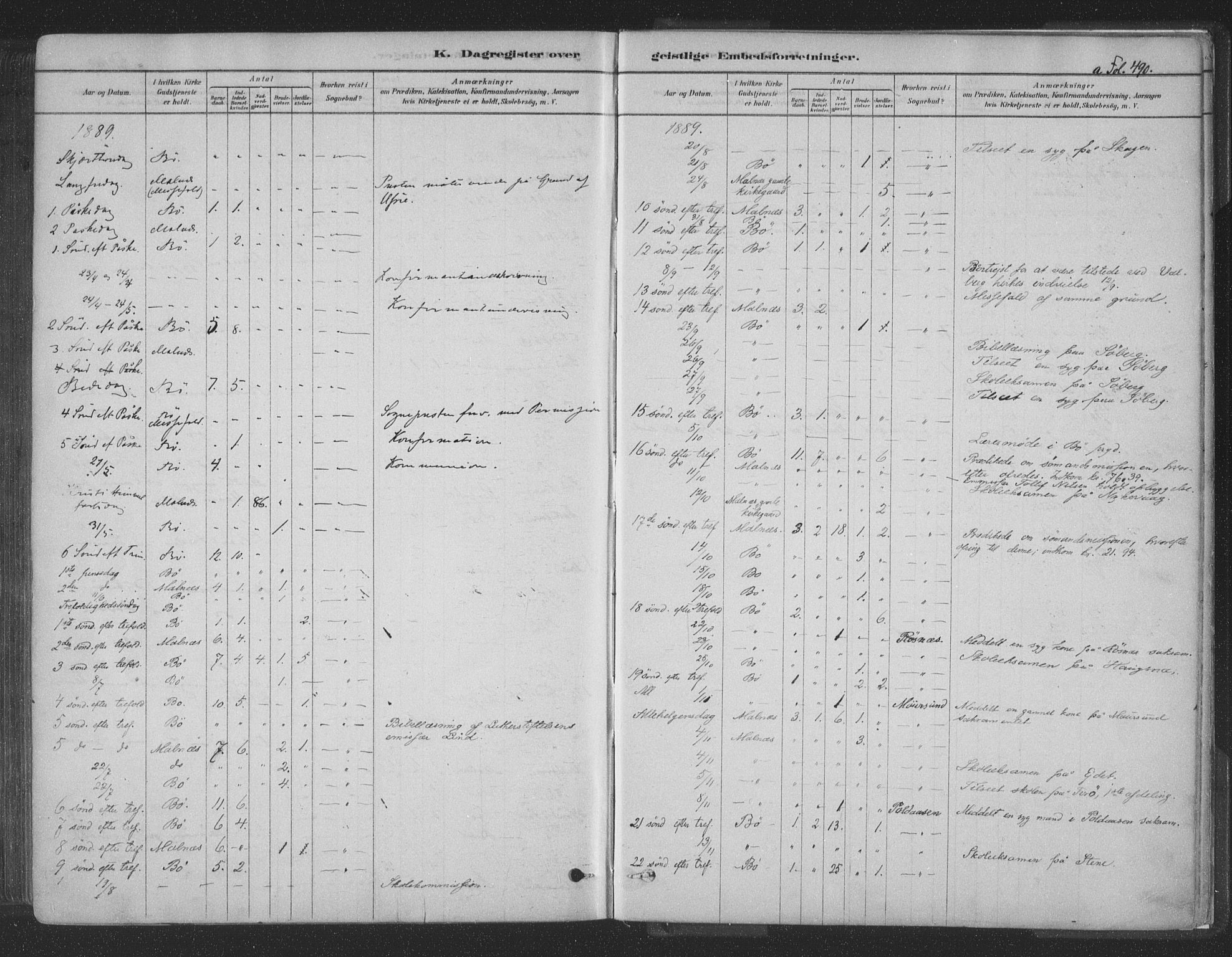 Ministerialprotokoller, klokkerbøker og fødselsregistre - Nordland, AV/SAT-A-1459/891/L1302: Parish register (official) no. 891A07, 1878-1895, p. 490