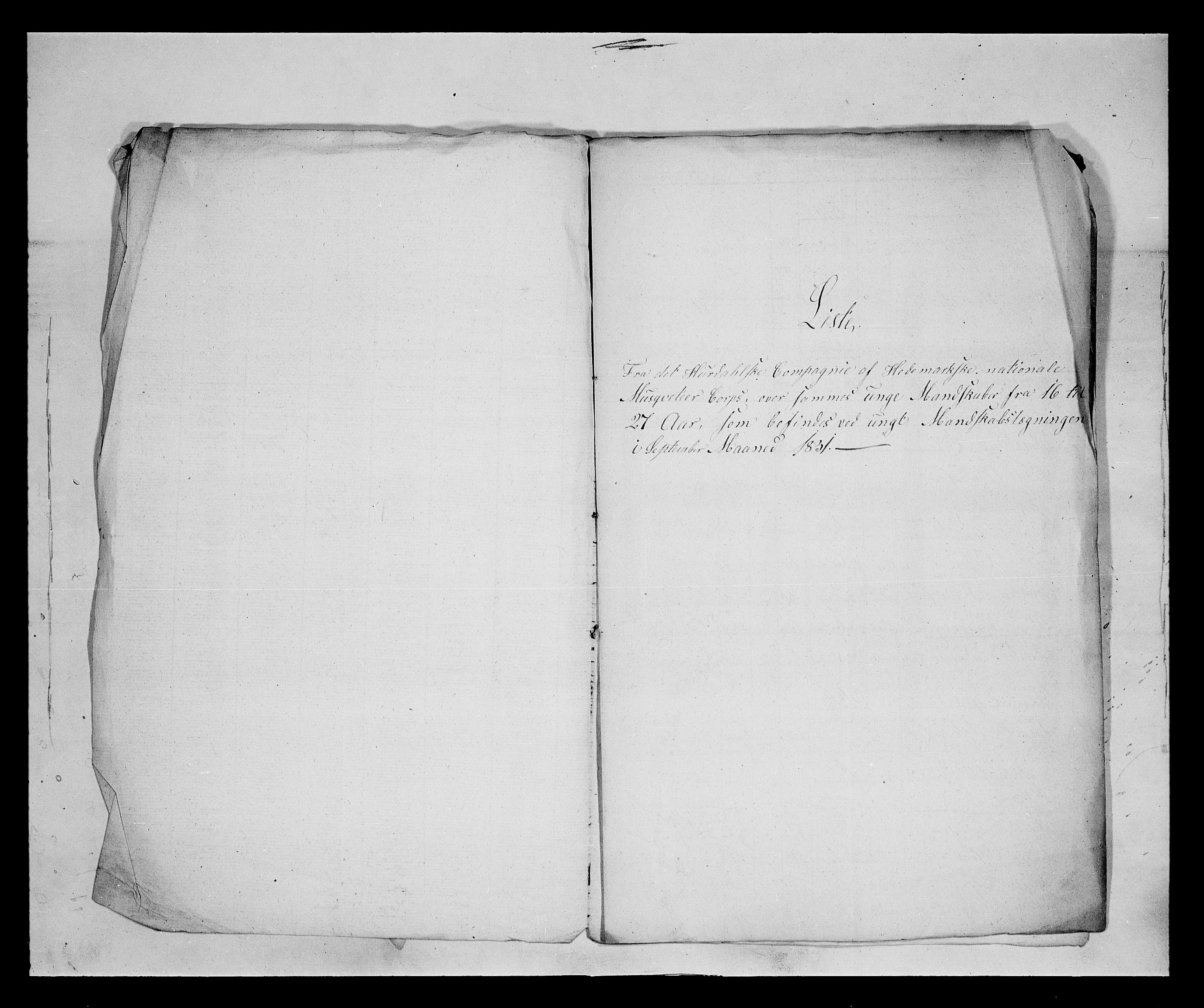Fylkesmannen i Oppland, AV/SAH-FYO-002/1/K/Ka/L1156: Hedemarken nasjonale musketérkorps, 1818-1860, p. 4241