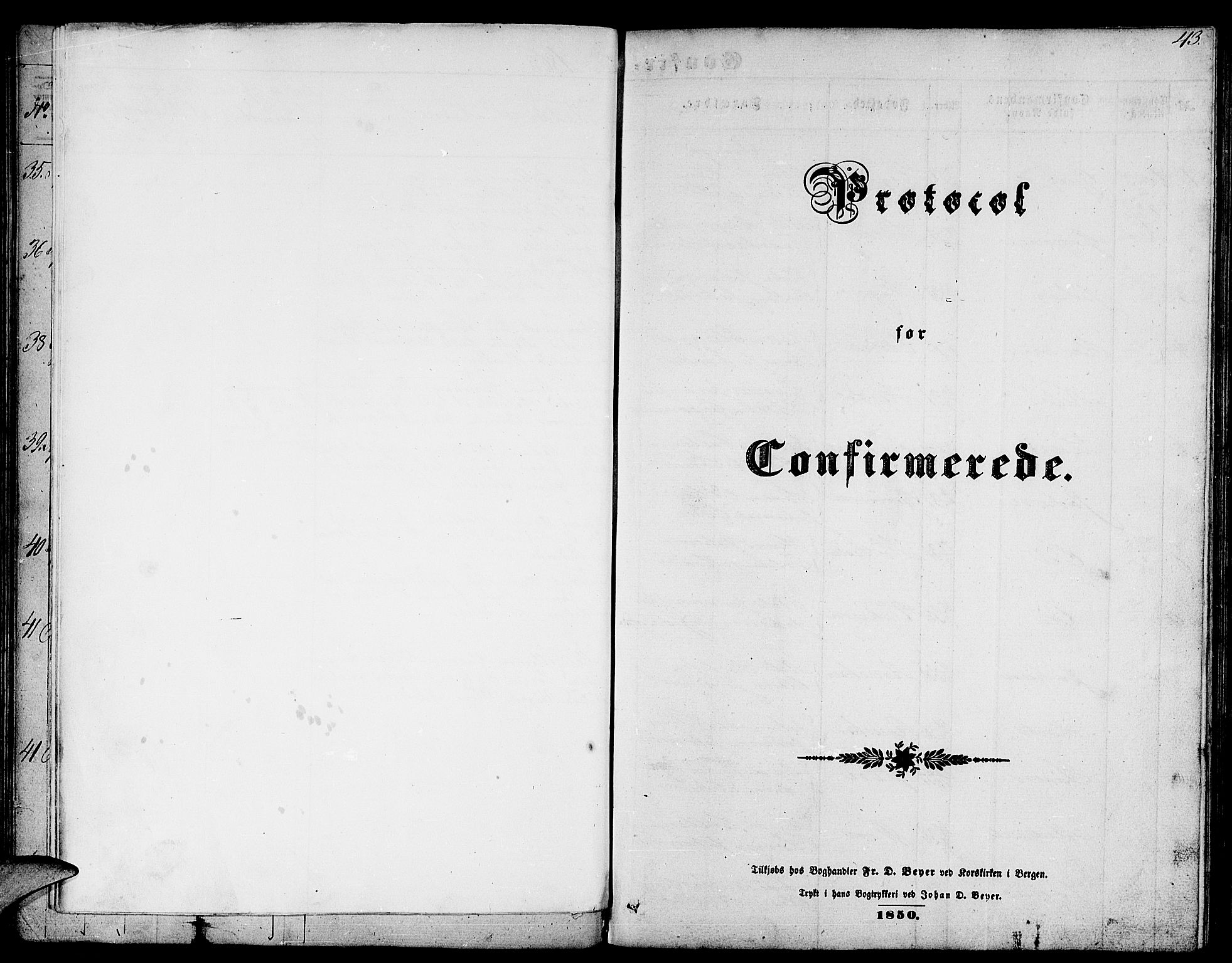 Gaular sokneprestembete, SAB/A-80001/H/Hab: Parish register (copy) no. C 1, 1853-1877, p. 43