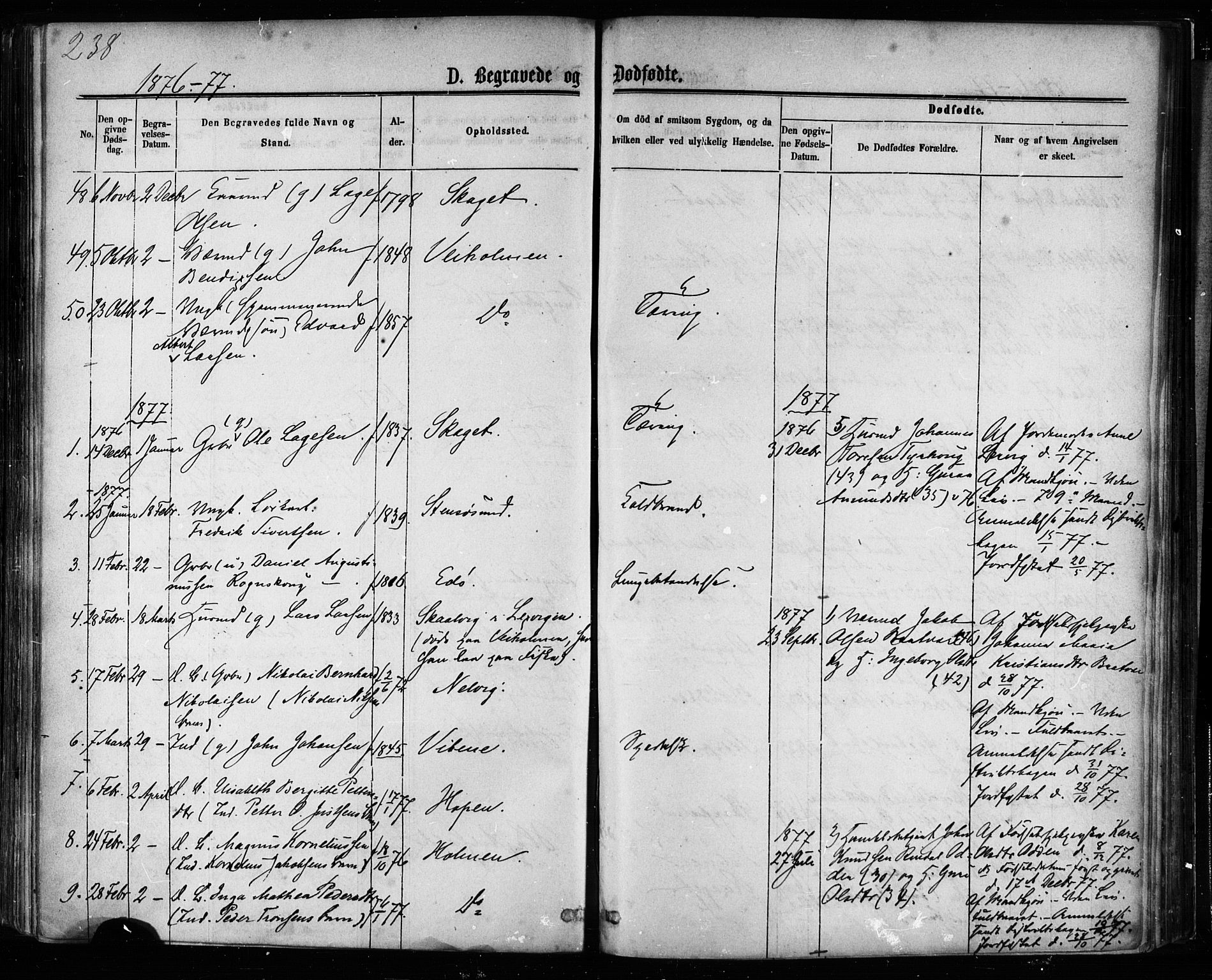 Ministerialprotokoller, klokkerbøker og fødselsregistre - Møre og Romsdal, AV/SAT-A-1454/581/L0938: Parish register (official) no. 581A06, 1873-1879, p. 238