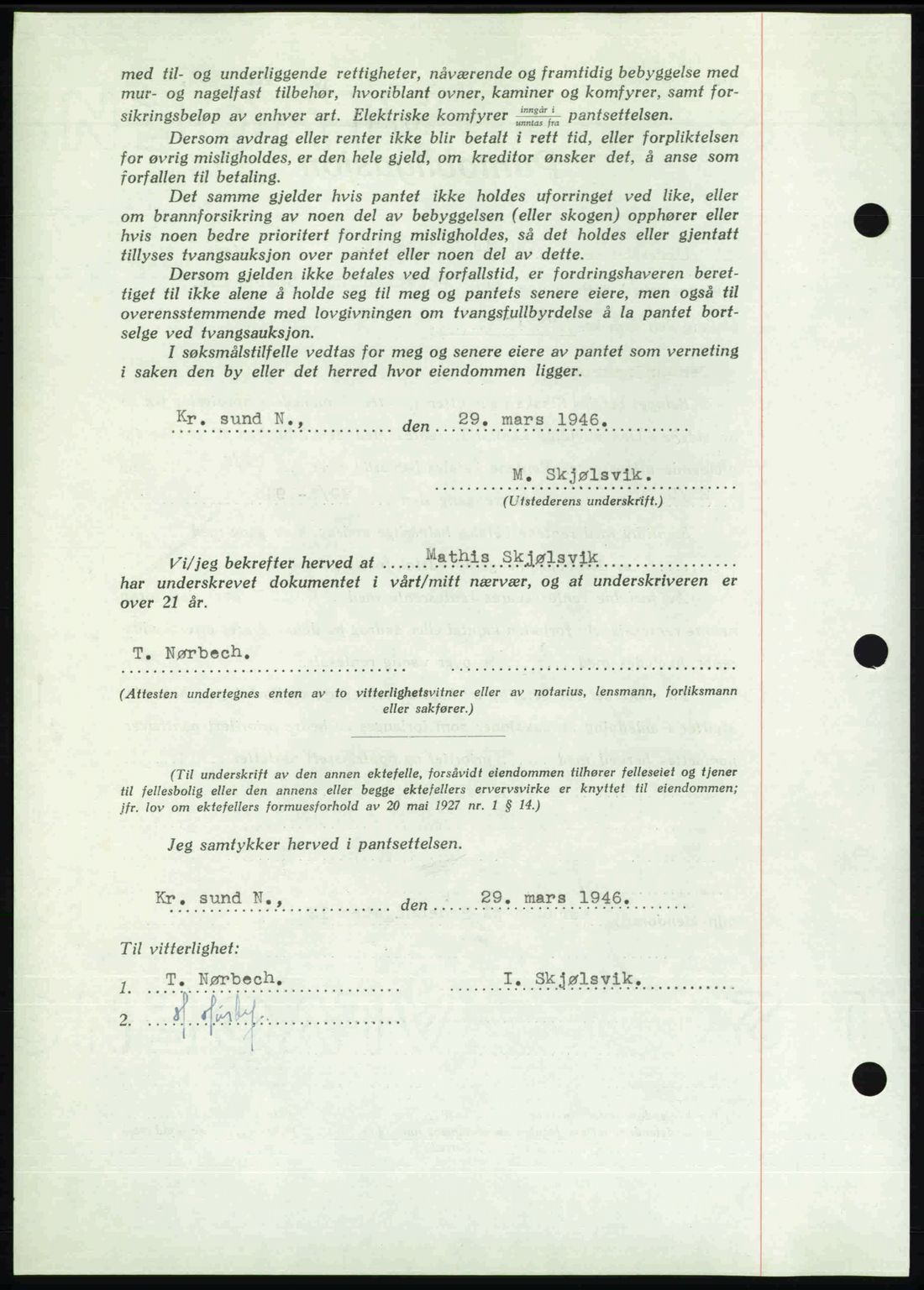 Kristiansund byfogd, AV/SAT-A-4587/A/27: Mortgage book no. 40, 1946-1946, Diary no: : 267/1946