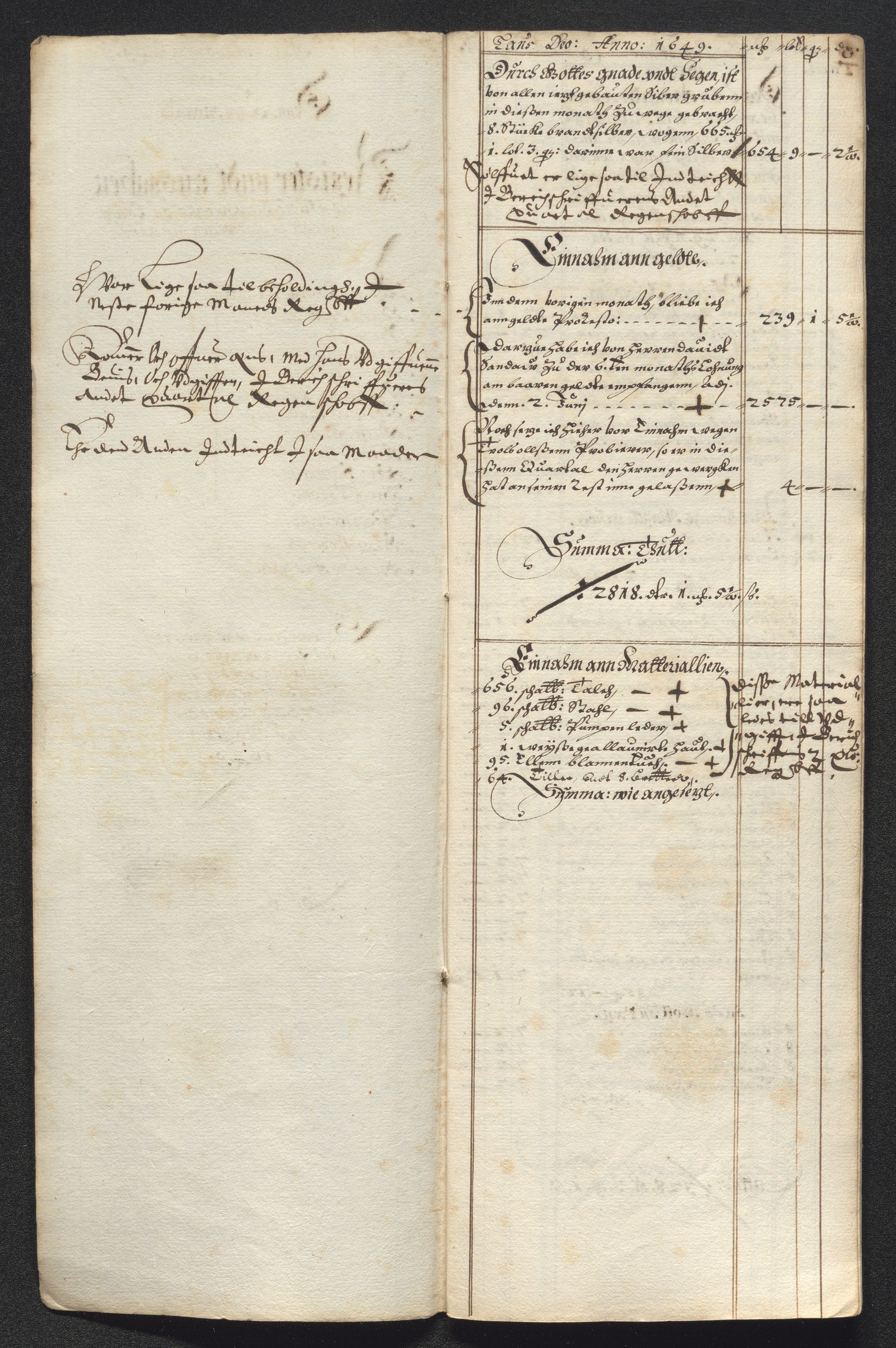 Kongsberg Sølvverk 1623-1816, SAKO/EA-3135/001/D/Dc/Dcd/L0023: Utgiftsregnskap for gruver m.m., 1649, p. 476