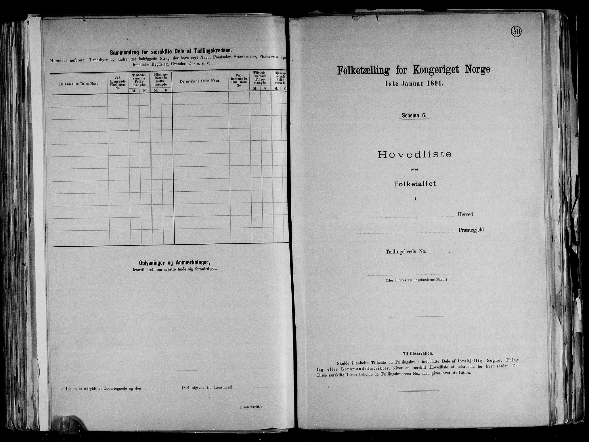 RA, 1891 census for 1041 Vanse, 1891, p. 18