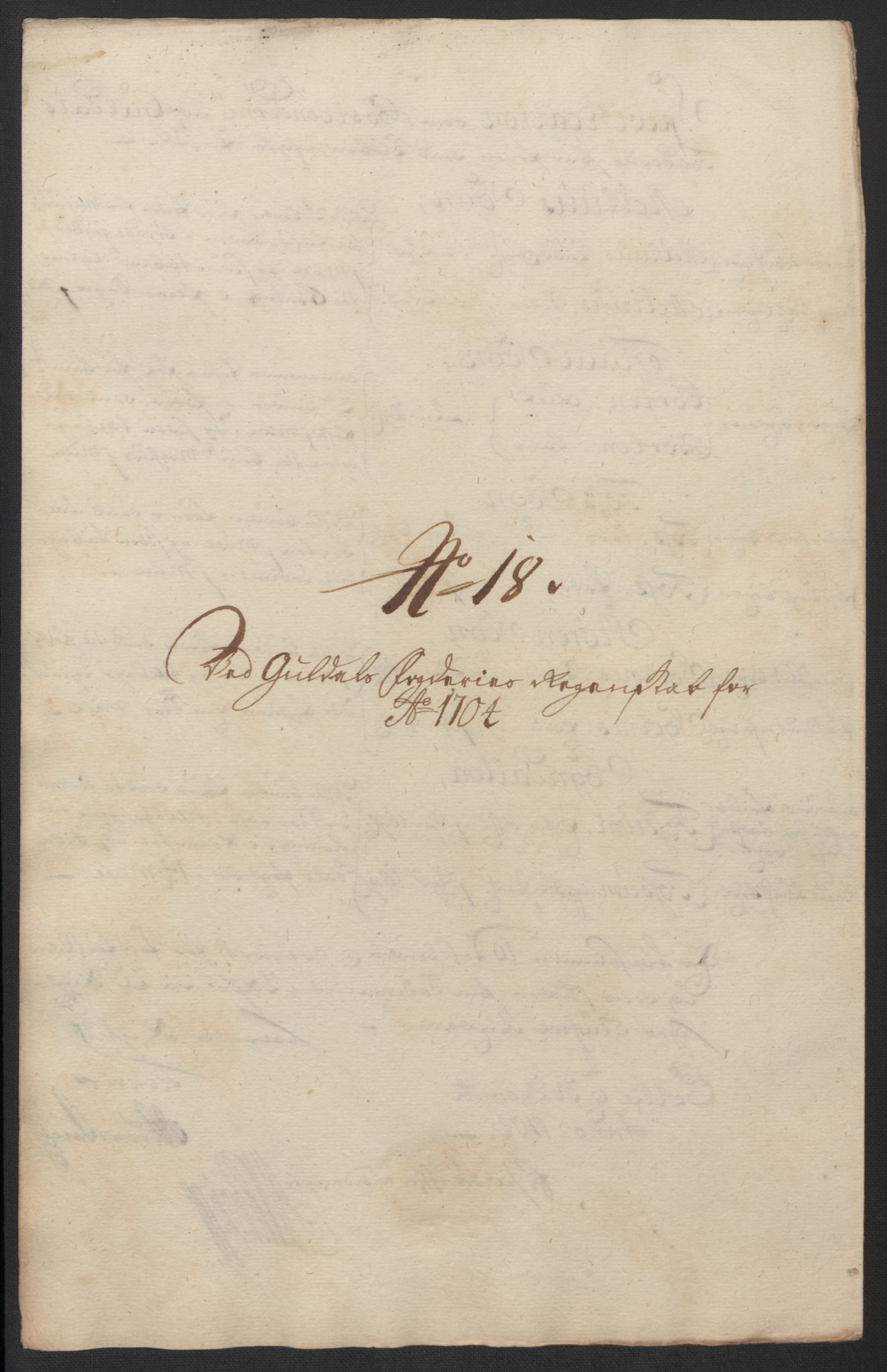 Rentekammeret inntil 1814, Reviderte regnskaper, Fogderegnskap, AV/RA-EA-4092/R60/L3954: Fogderegnskap Orkdal og Gauldal, 1704, p. 405