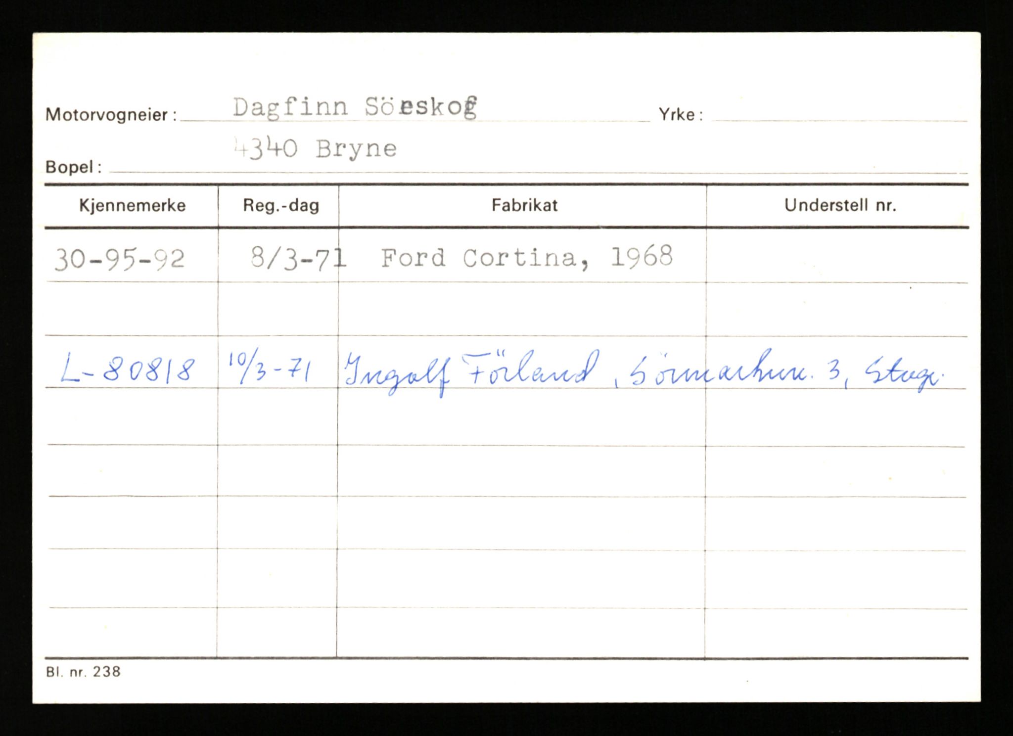 Stavanger trafikkstasjon, AV/SAST-A-101942/0/G/L0011: Registreringsnummer: 240000 - 363477, 1930-1971, p. 1645
