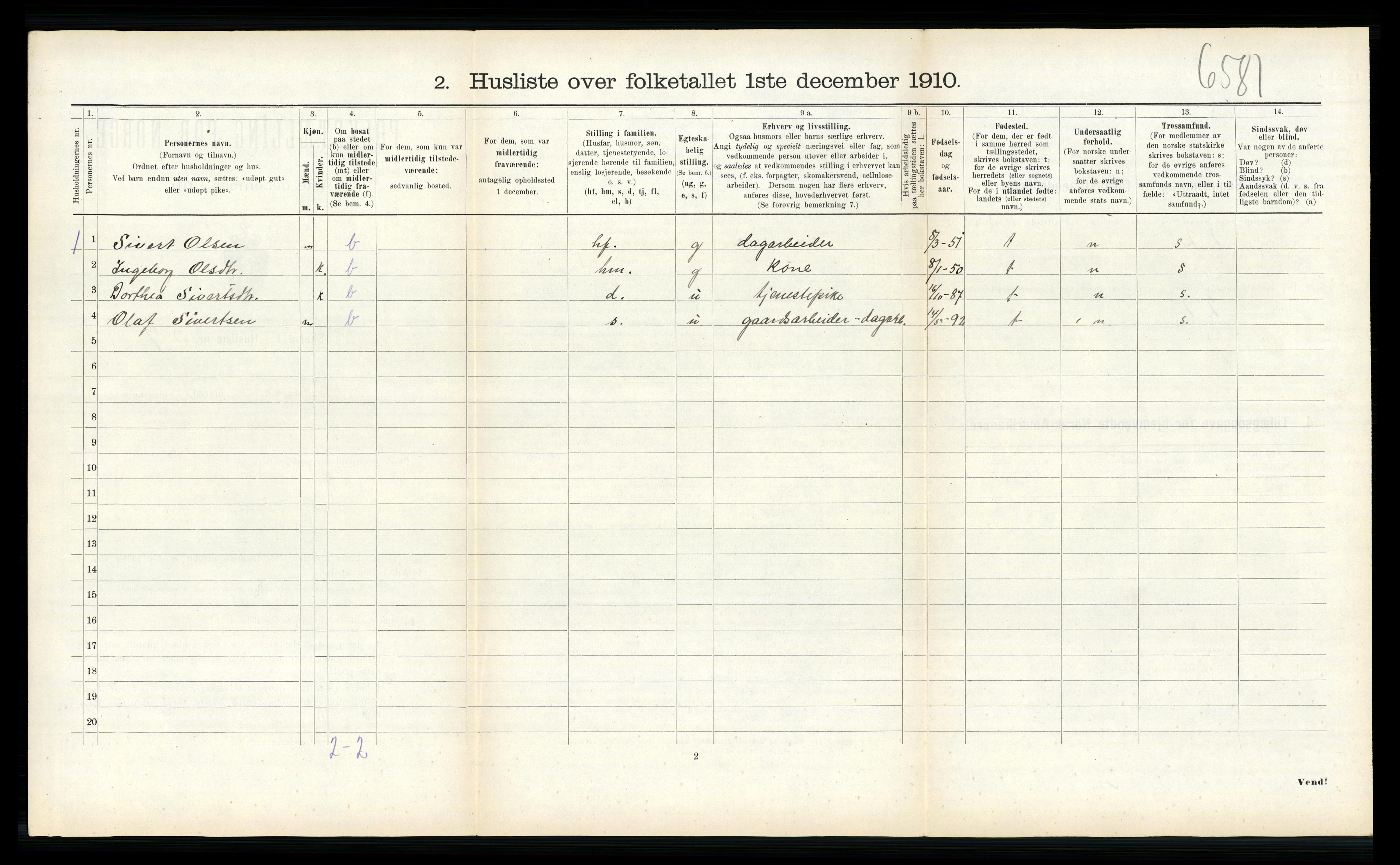 RA, 1910 census for Hegra, 1910, p. 689