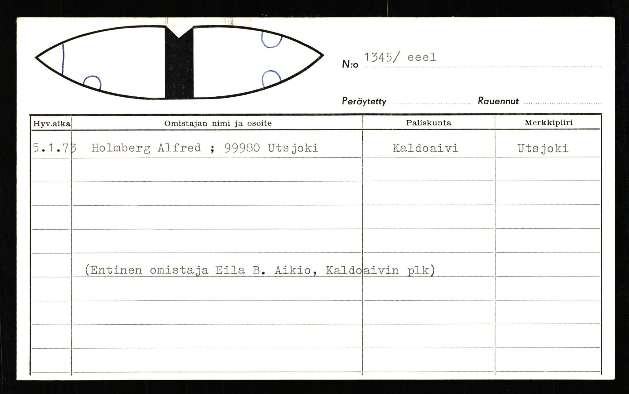 Lappefogden i Finnmark/Reindriftsforvaltningen Øst-Finnmark, SATØ/S-1461/G/Ge/Geb/L0005: Nr. 1345-12456, 1934-1992, p. 2