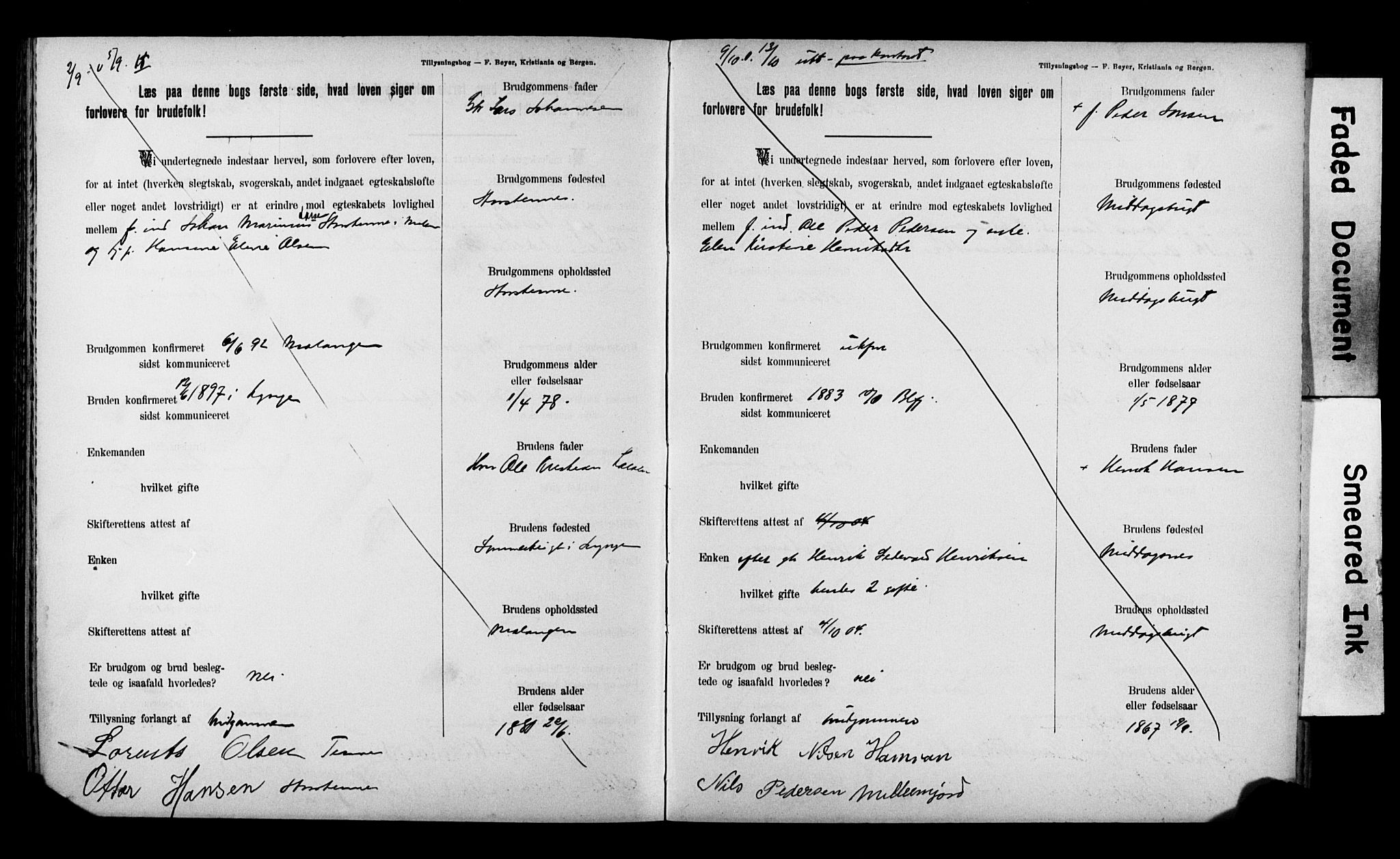 Balsfjord sokneprestembete, SATØ/S-1303/H/Hd/L0031: Banns register no. 31, 1897-1906