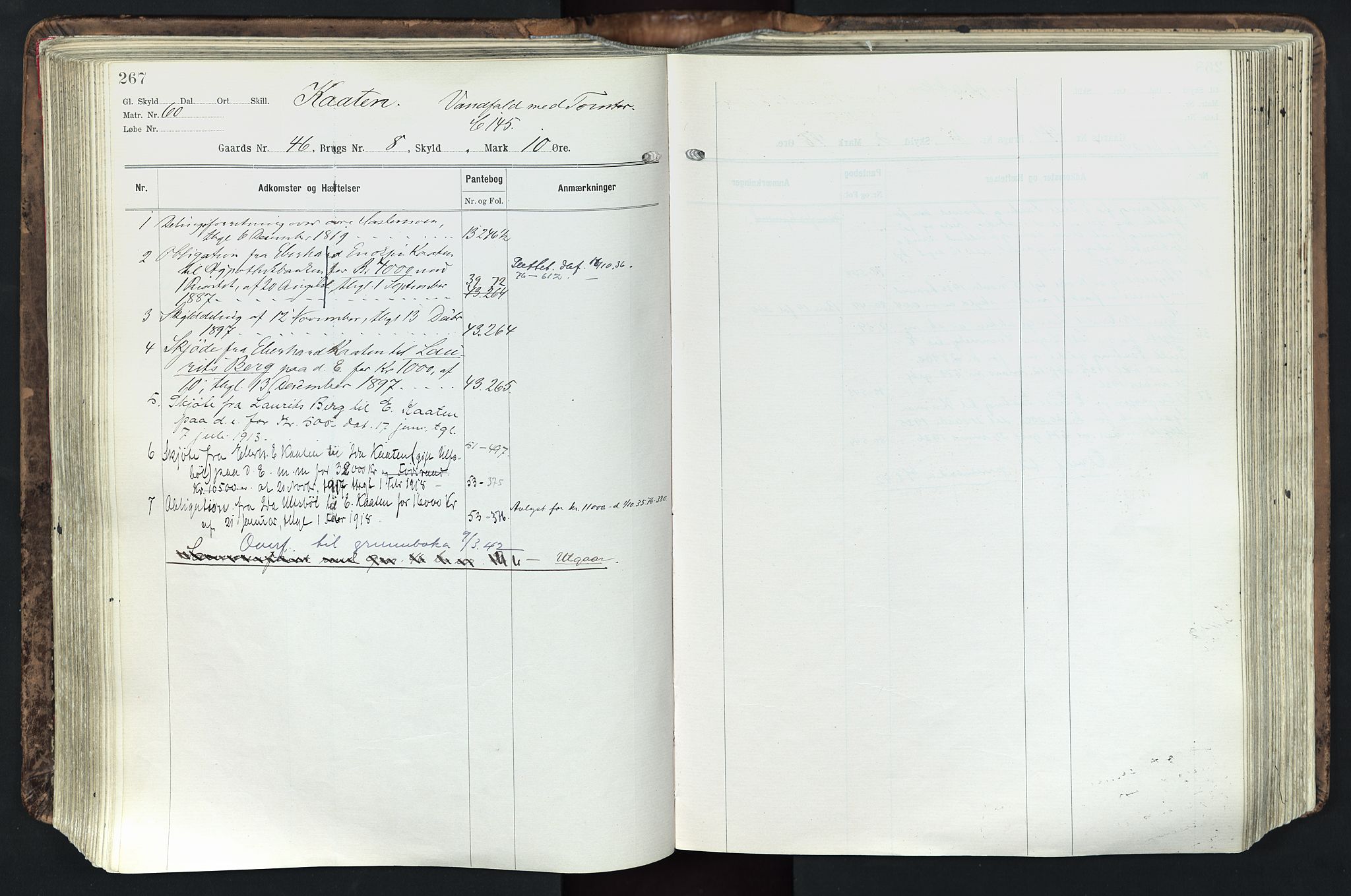 Solør tingrett, AV/SAH-TING-008/H/Ha/Hak/L0003: Mortgage register no. III, 1900-1935, p. 267