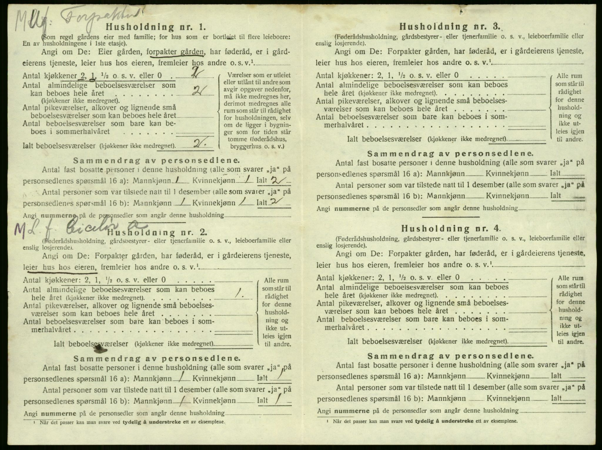 SAKO, 1920 census for Sandeherred, 1920, p. 1447