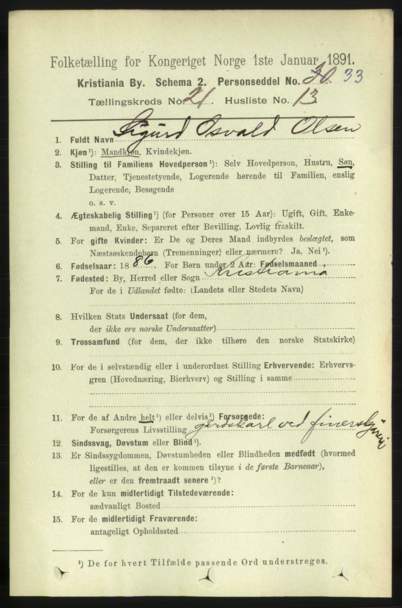 RA, 1891 census for 0301 Kristiania, 1891, p. 10731