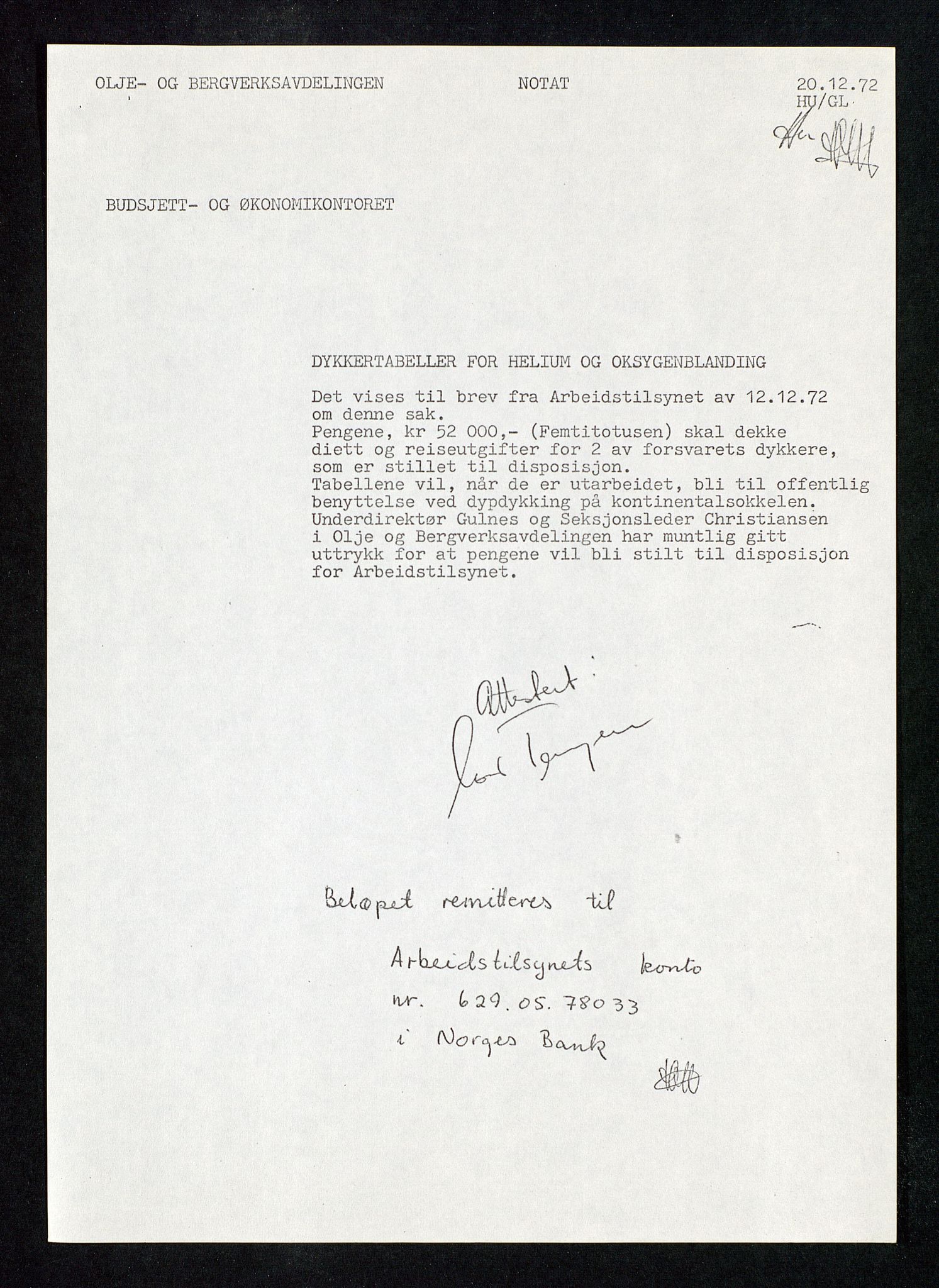 Industridepartementet, Oljekontoret, SAST/A-101348/Db/L0004: Simulering, havmiljø og dykking, 1966-1973, p. 628