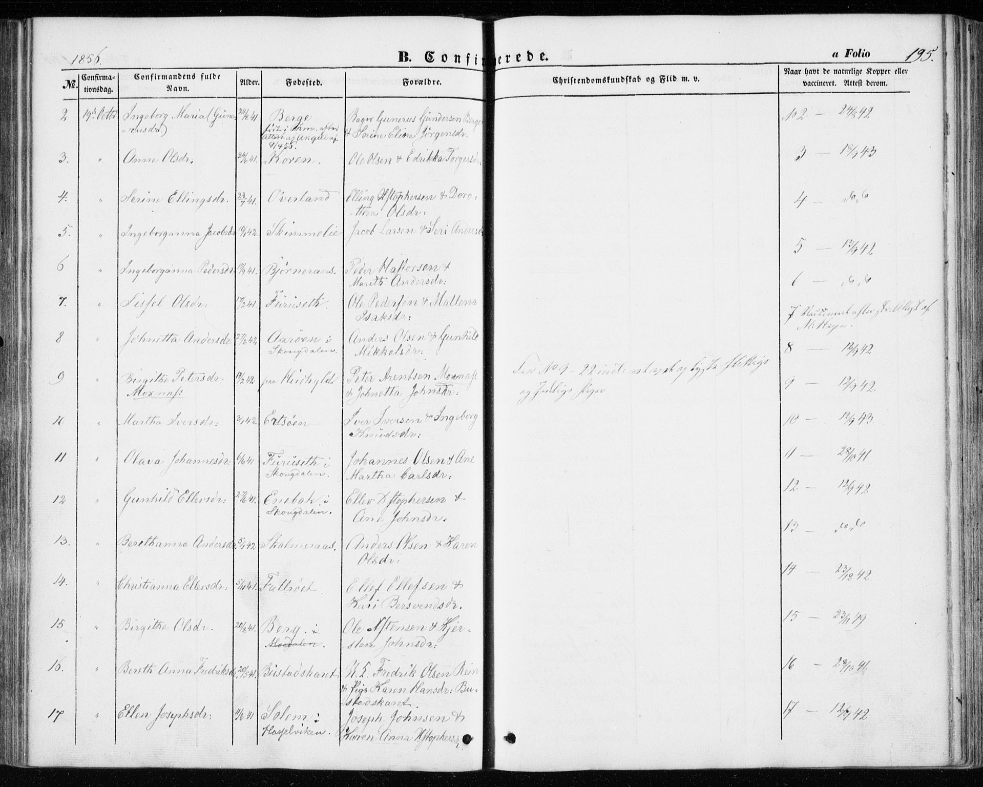 Ministerialprotokoller, klokkerbøker og fødselsregistre - Sør-Trøndelag, AV/SAT-A-1456/646/L0611: Parish register (official) no. 646A09, 1848-1857, p. 195