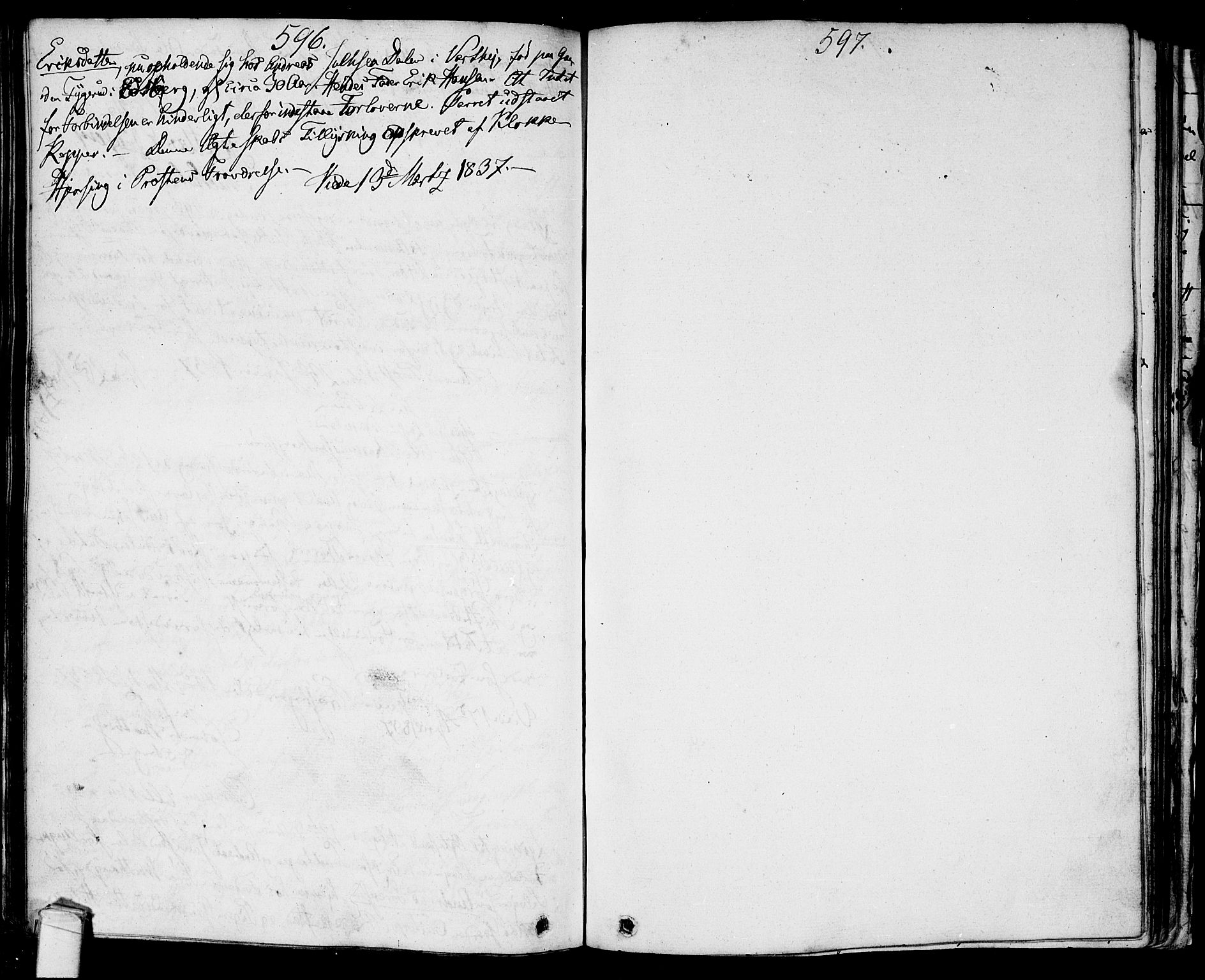 Tune prestekontor Kirkebøker, AV/SAO-A-2007/F/Fa/L0007: Parish register (official) no. 7, 1831-1837, p. 596-597