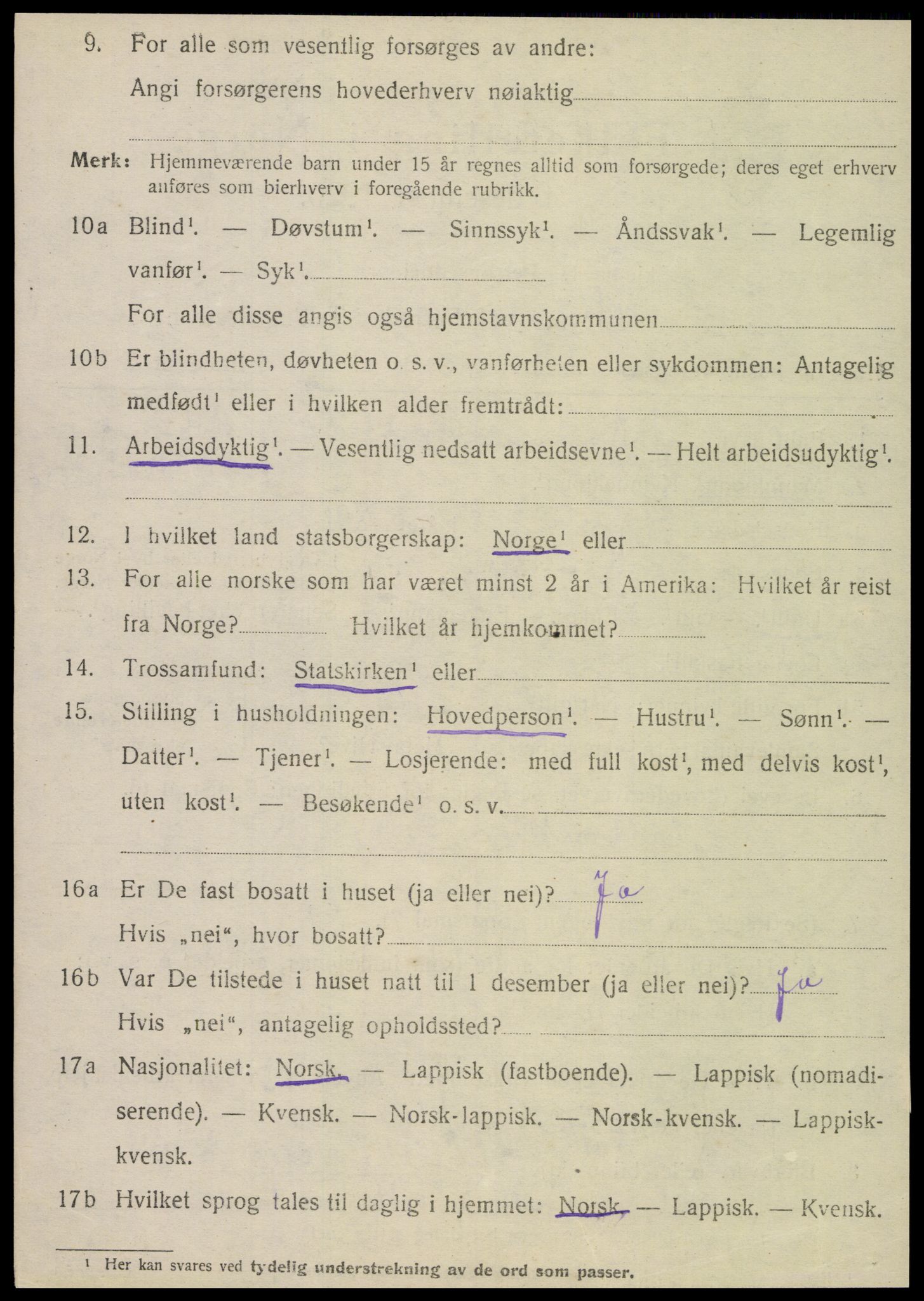 SAT, 1920 census for Hemnes, 1920, p. 3733