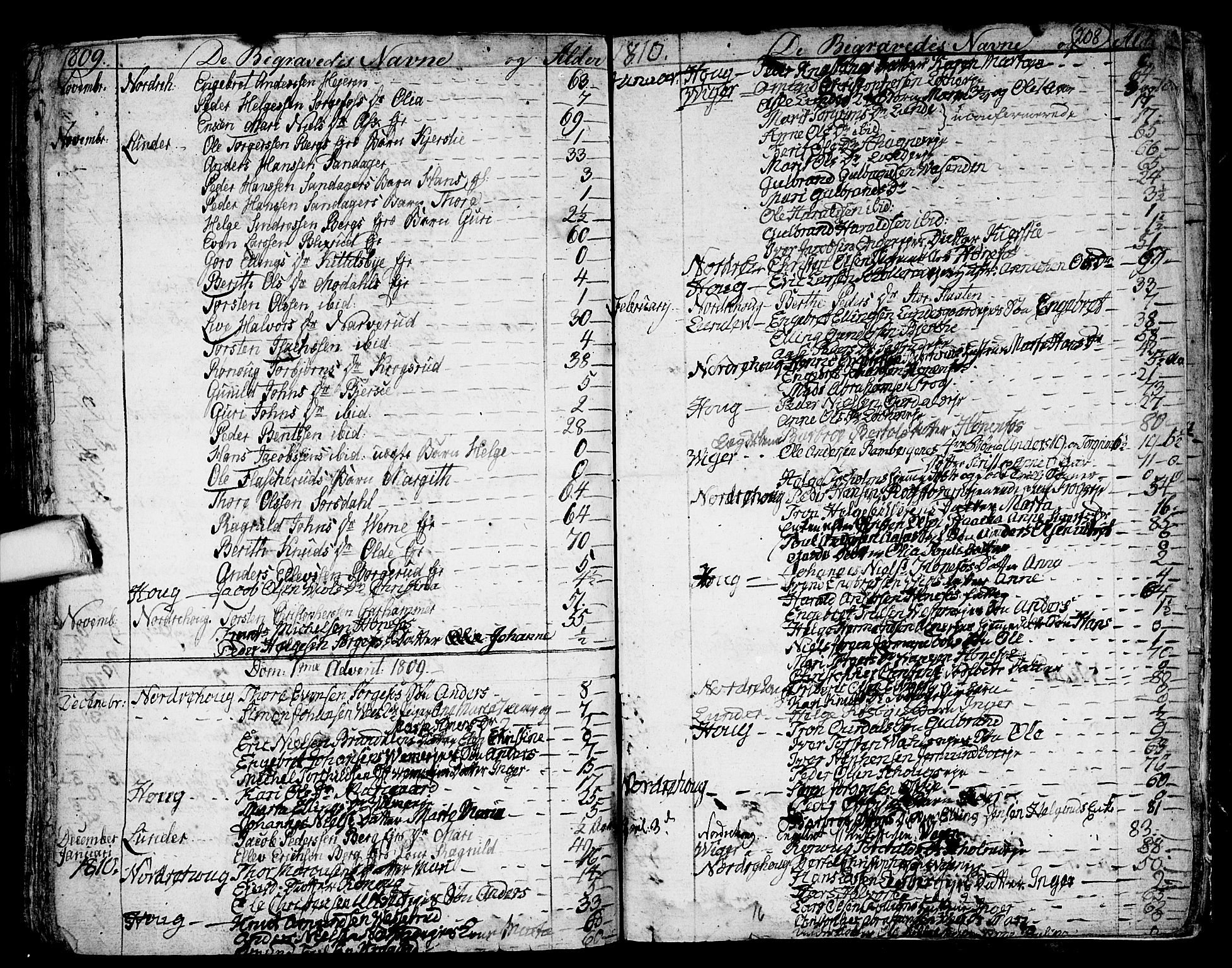 Norderhov kirkebøker, SAKO/A-237/F/Fa/L0006: Parish register (official) no. 6, 1789-1811, p. 208