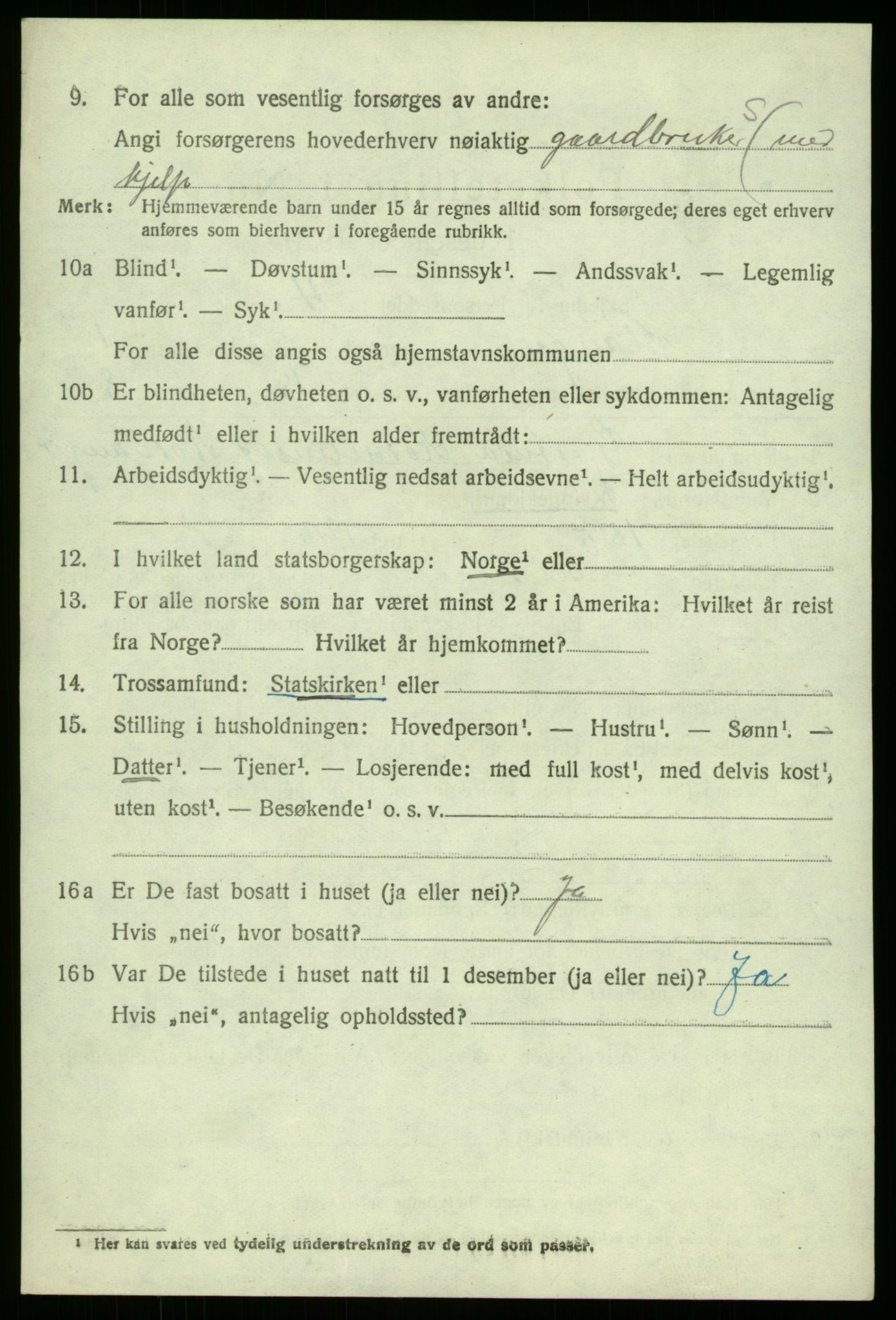 SAB, 1920 census for Manger, 1920, p. 1912