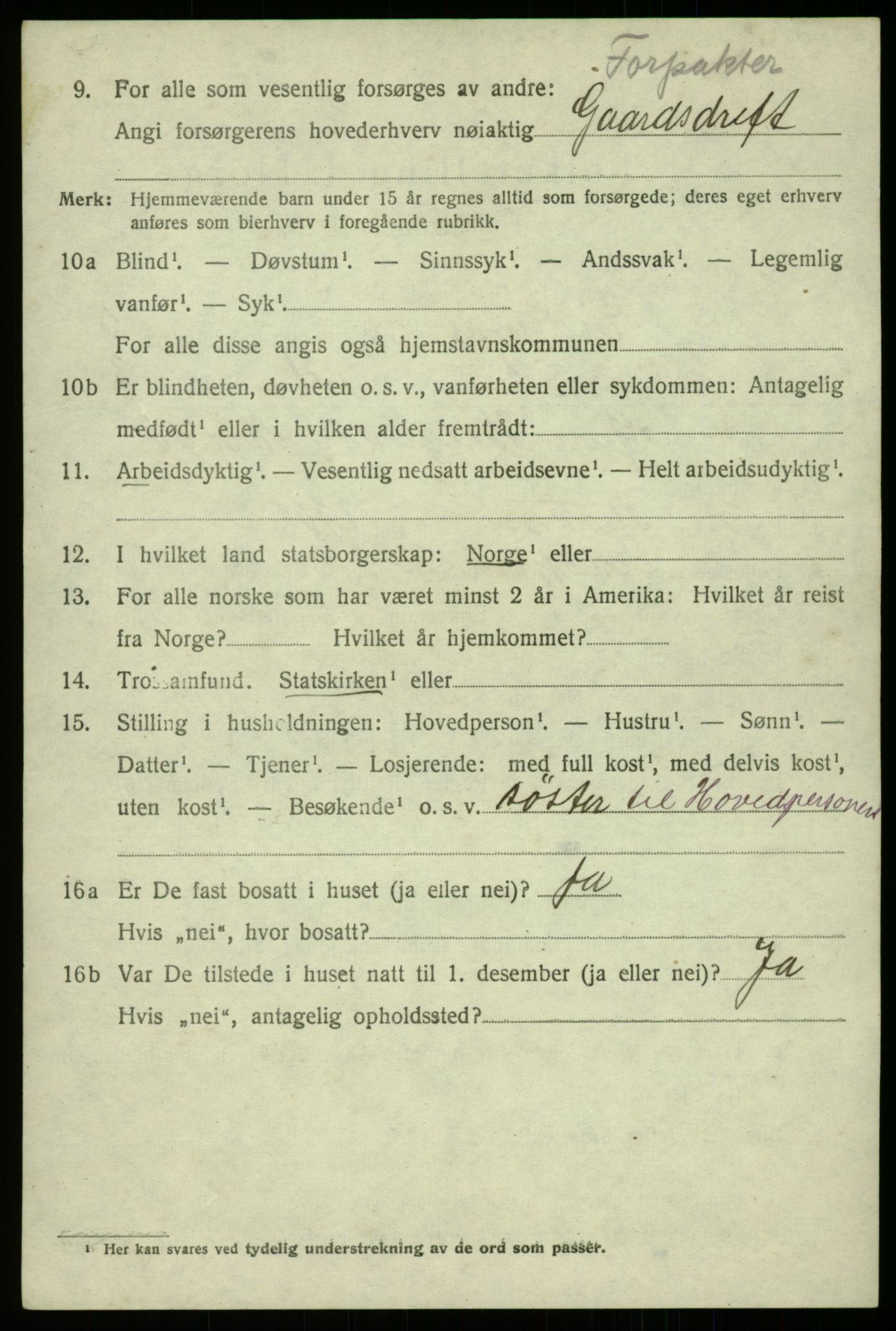 SAB, 1920 census for Eidfjord, 1920, p. 1761