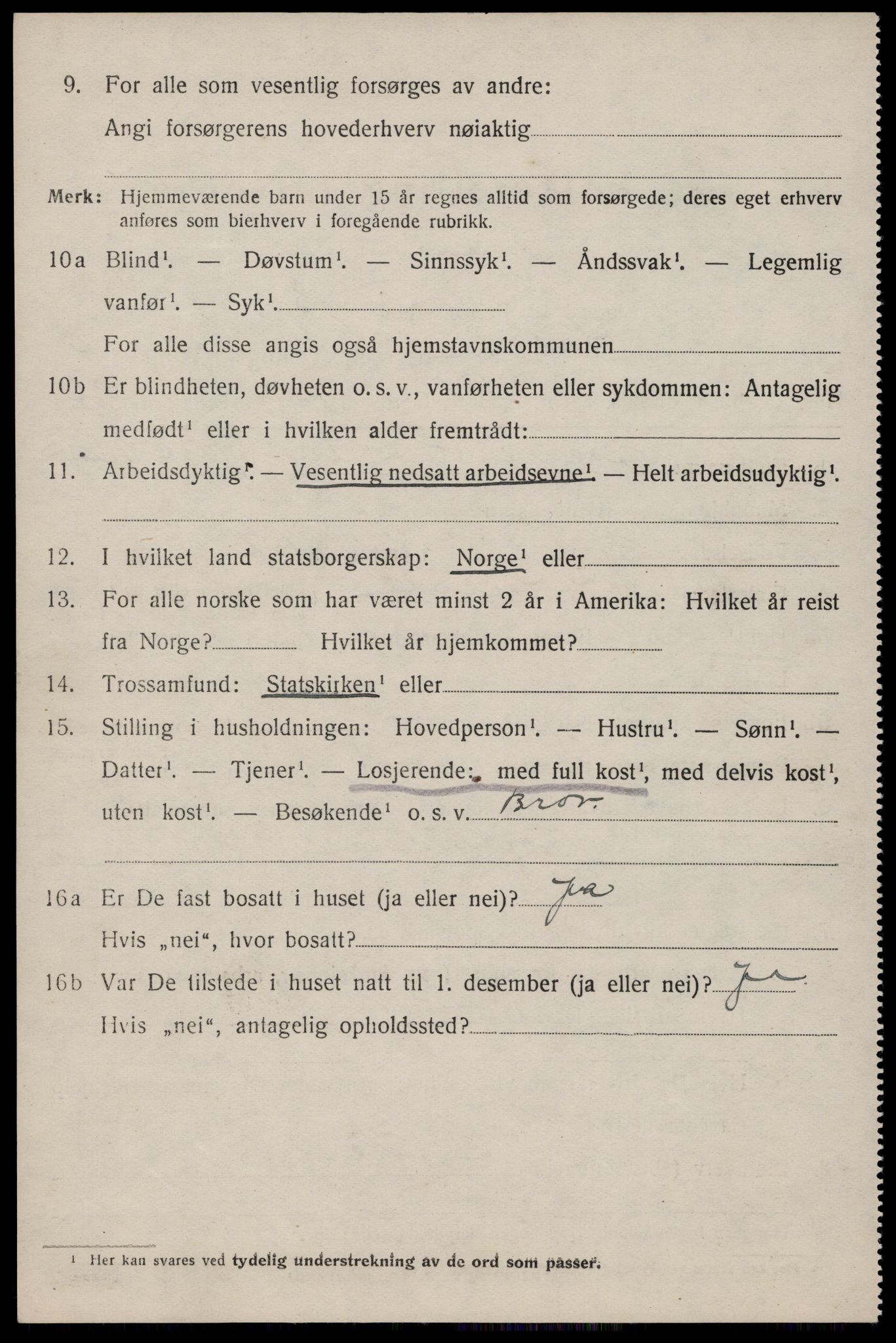 SAST, 1920 census for Suldal, 1920, p. 3225