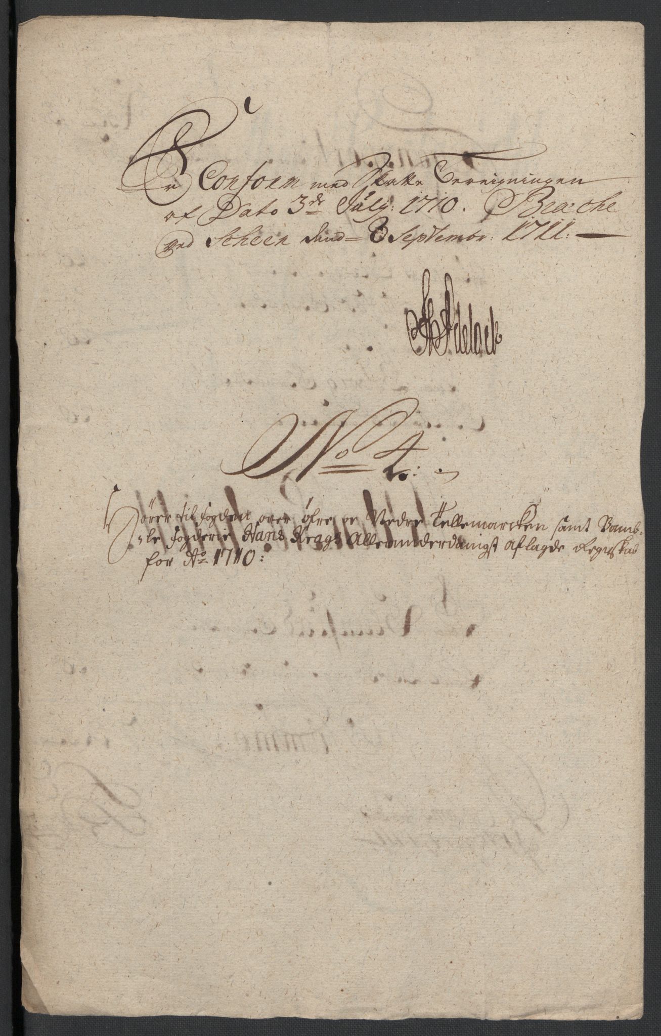 Rentekammeret inntil 1814, Reviderte regnskaper, Fogderegnskap, RA/EA-4092/R36/L2119: Fogderegnskap Øvre og Nedre Telemark og Bamble, 1710, p. 47