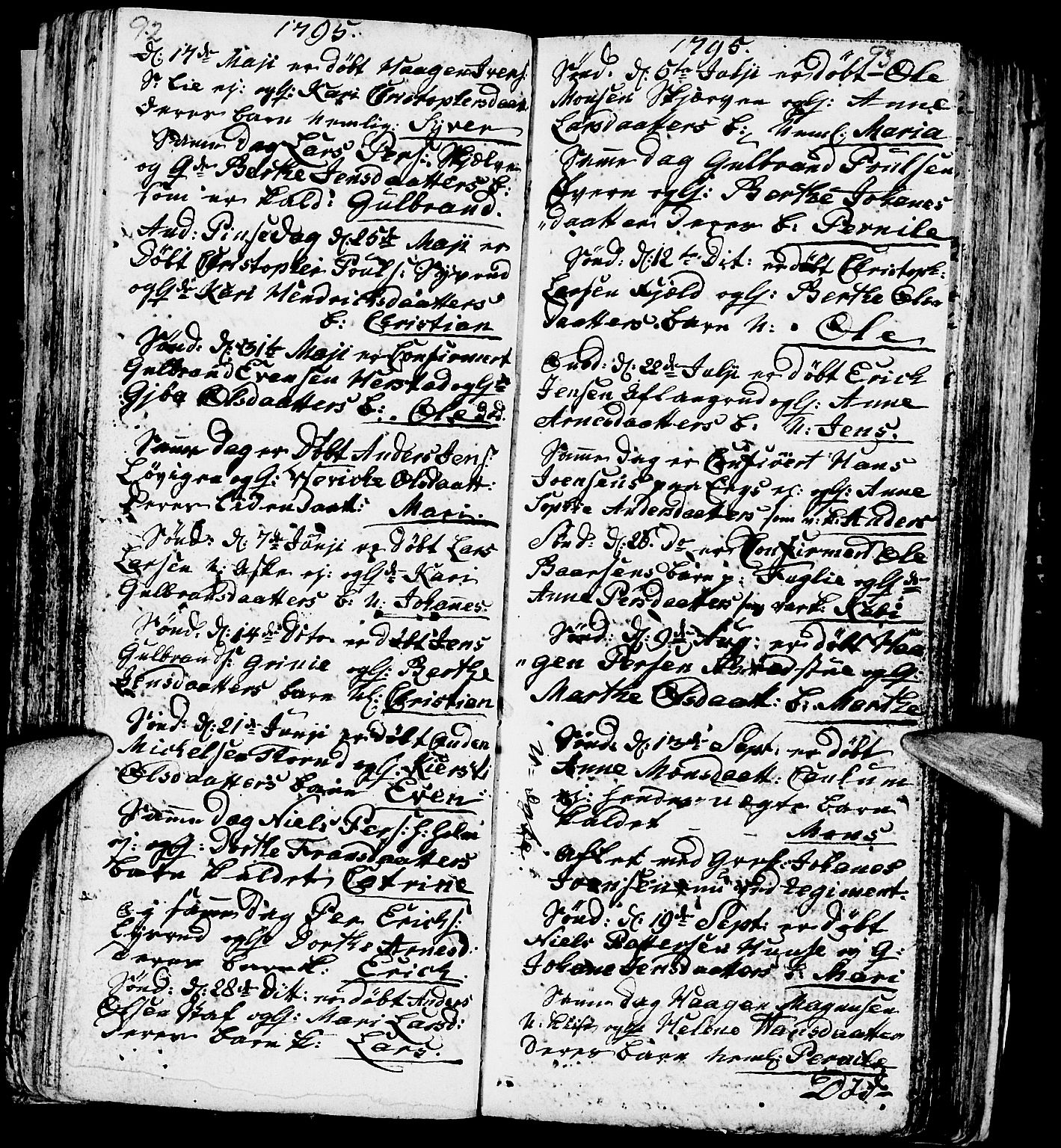 Nes prestekontor, Hedmark, AV/SAH-PREST-020/L/La/L0002: Parish register (copy) no. 2, 1785-1813, p. 92-93