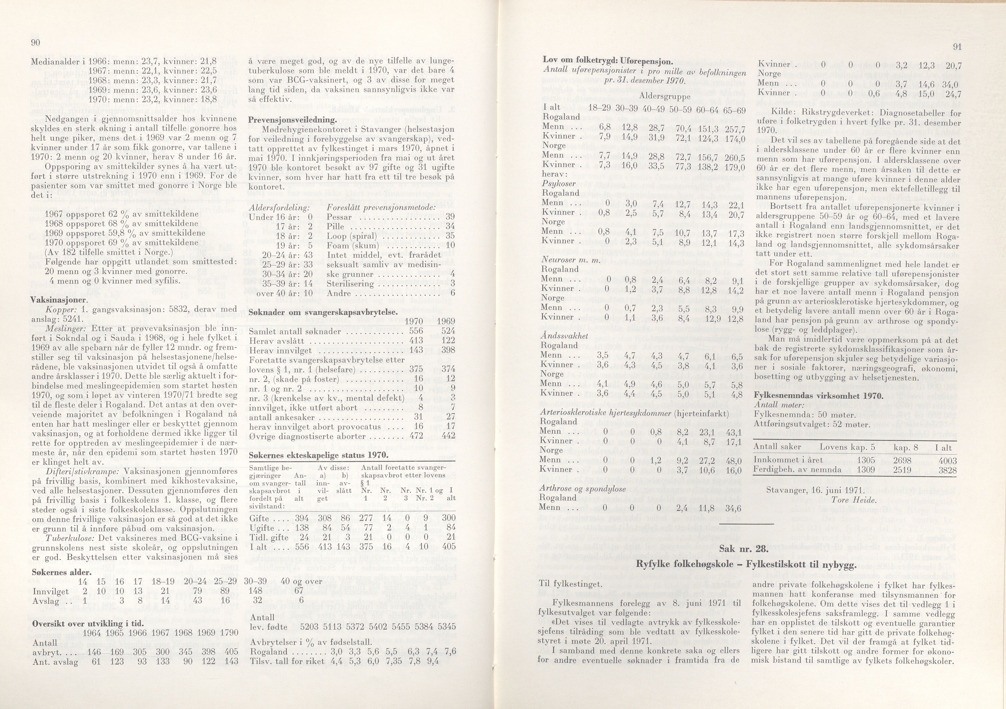 Rogaland fylkeskommune - Fylkesrådmannen , IKAR/A-900/A/Aa/Aaa/L0091: Møtebok , 1971, p. 90-91