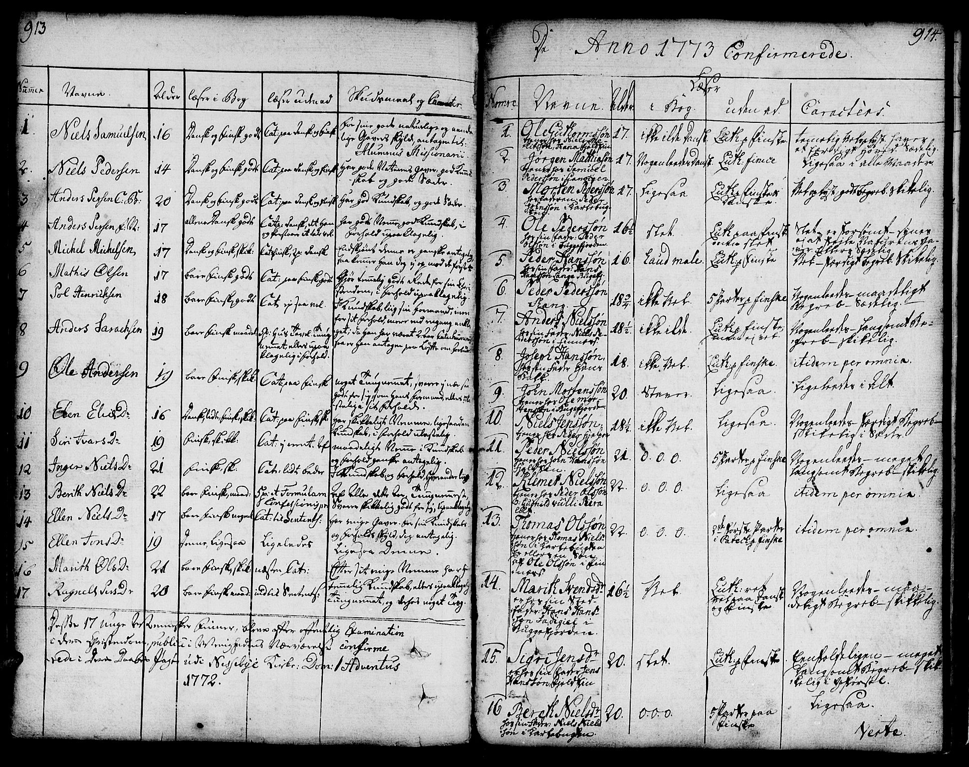 Vadsø sokneprestkontor, SATØ/S-1325/H/Ha/L0002kirke: Parish register (official) no. 2, 1764-1821, p. 913-914