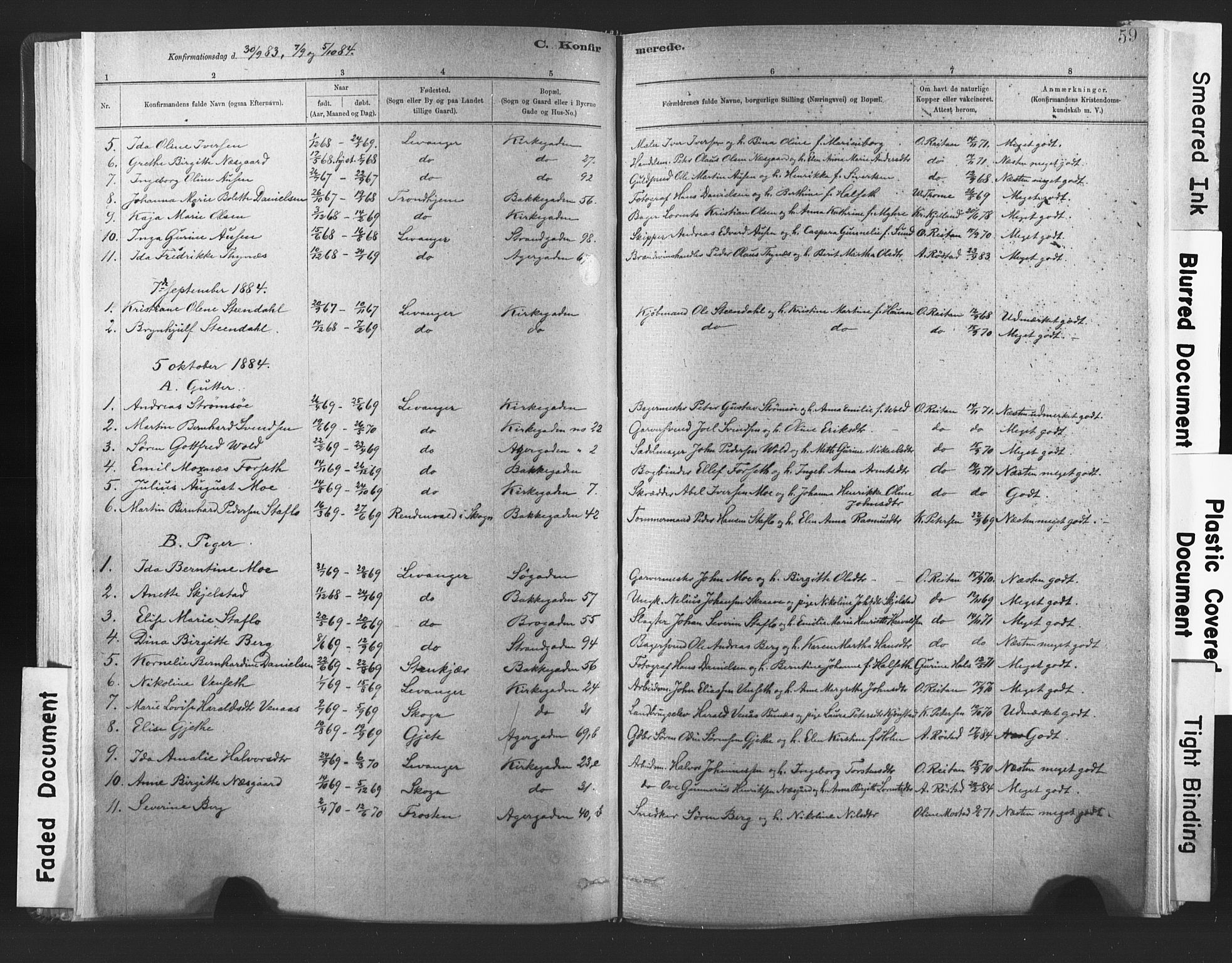 Ministerialprotokoller, klokkerbøker og fødselsregistre - Nord-Trøndelag, SAT/A-1458/720/L0189: Parish register (official) no. 720A05, 1880-1911, p. 59