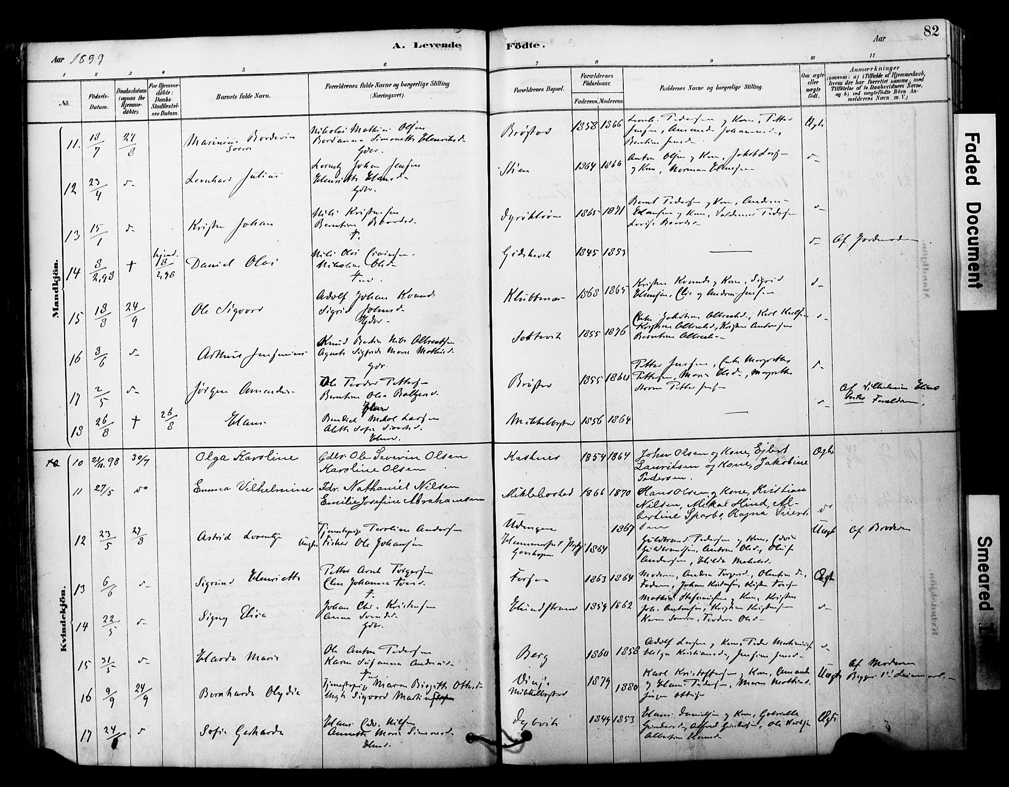 Tranøy sokneprestkontor, SATØ/S-1313/I/Ia/Iaa/L0011kirke: Parish register (official) no. 11, 1878-1904, p. 82