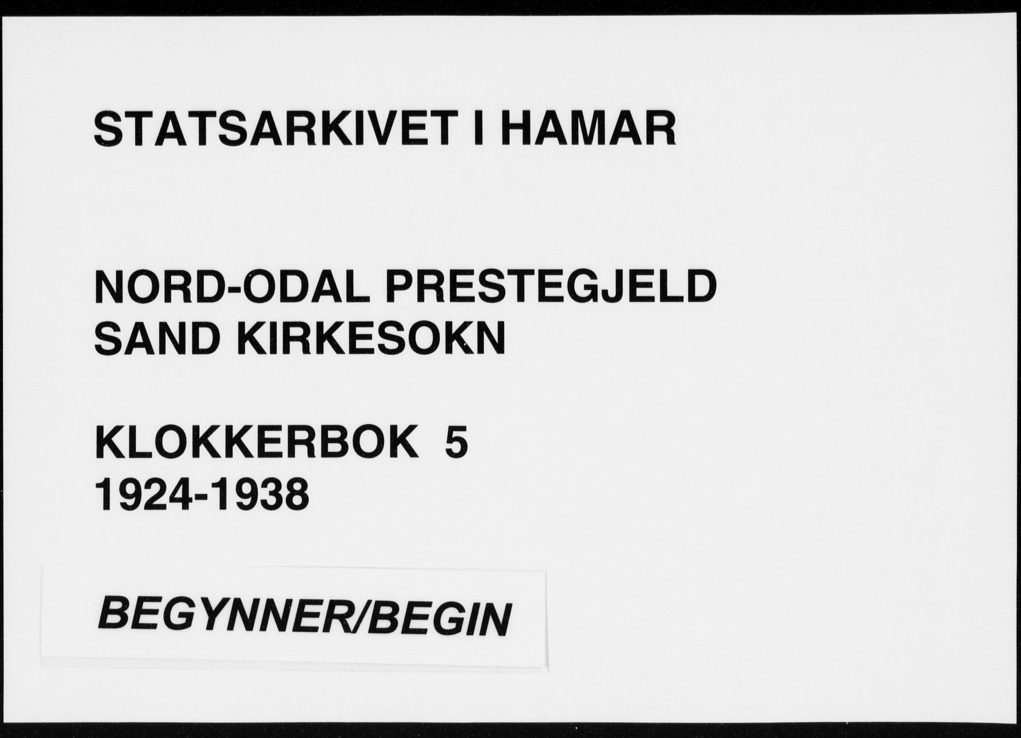 Nord-Odal prestekontor, SAH/PREST-032/H/Ha/Hab/L0005: Parish register (copy) no. 5, 1924-1938