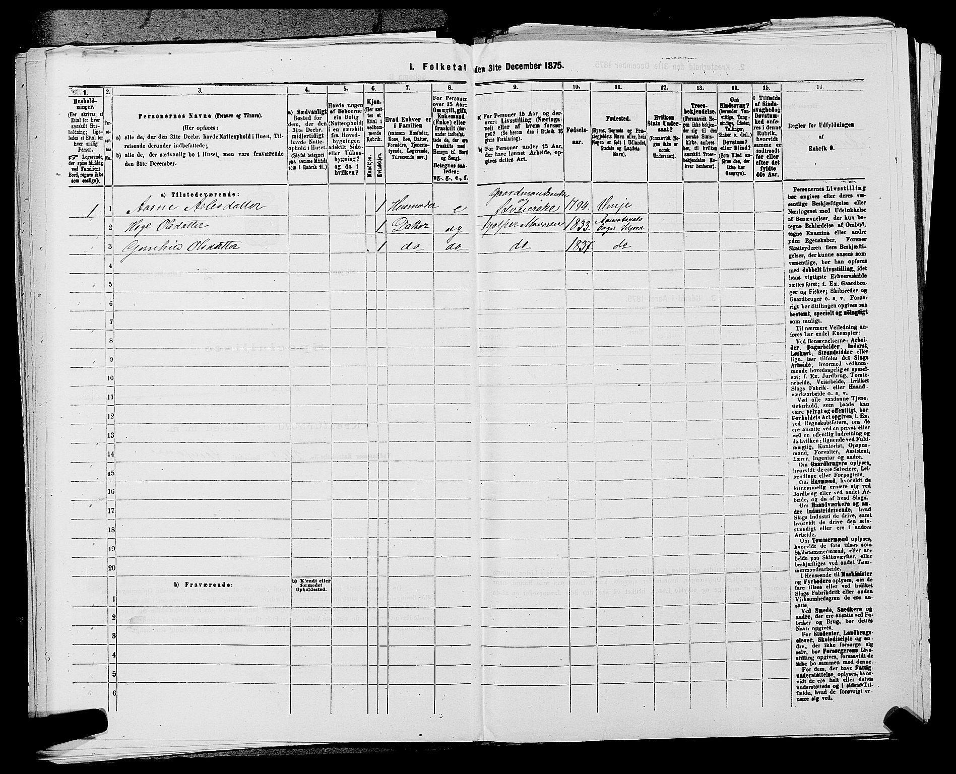 SAKO, 1875 census for 0828P Seljord, 1875, p. 1320