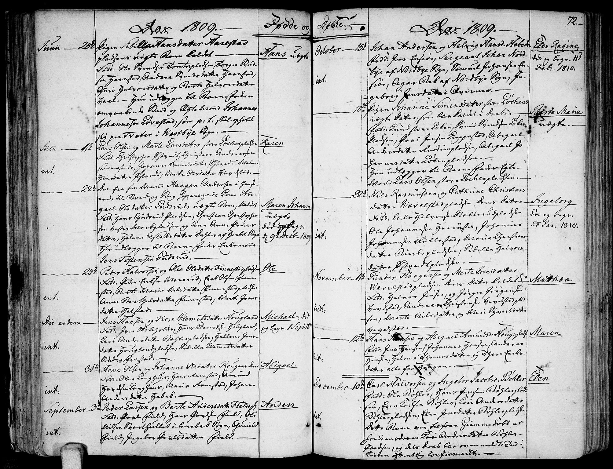 Kråkstad prestekontor Kirkebøker, AV/SAO-A-10125a/F/Fa/L0002: Parish register (official) no. I 2, 1786-1814, p. 72