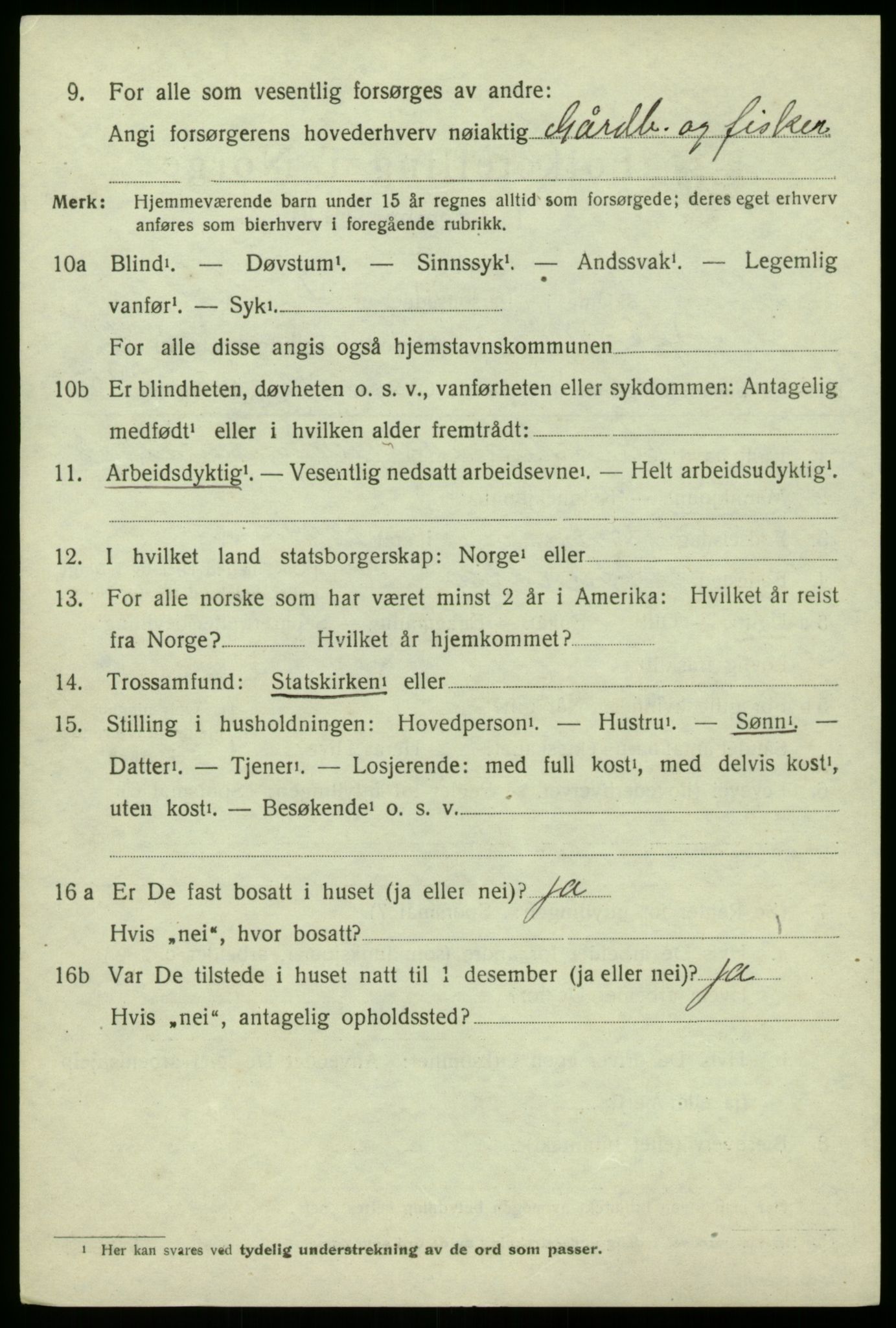 SAB, 1920 census for Herdla, 1920, p. 2404