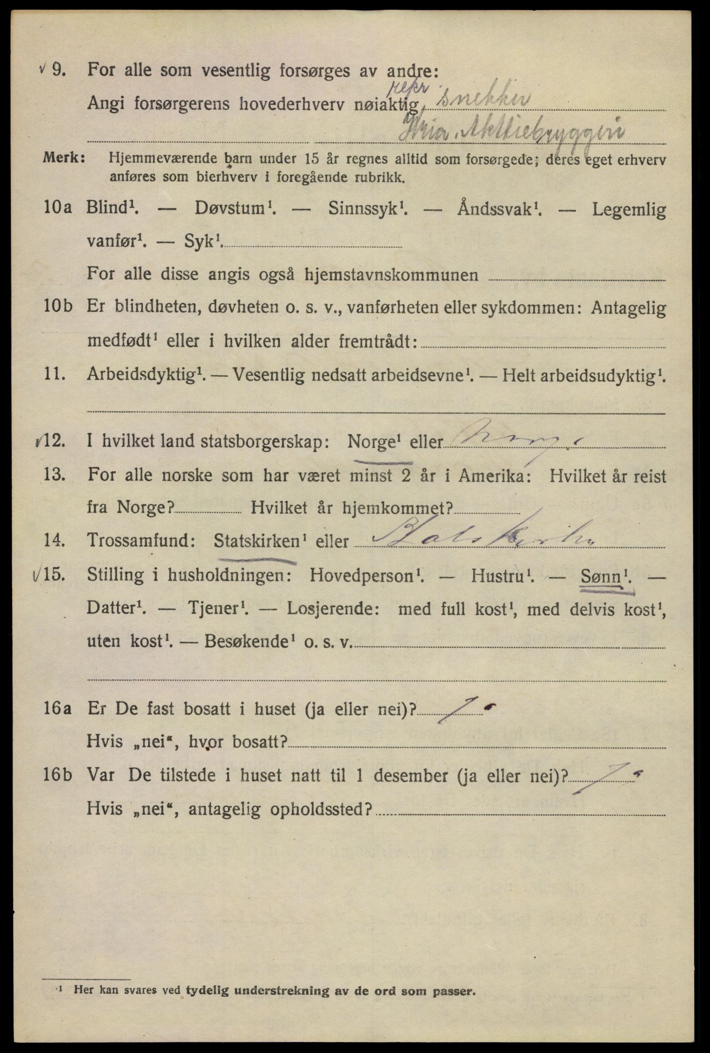 SAO, 1920 census for Kristiania, 1920, p. 157046