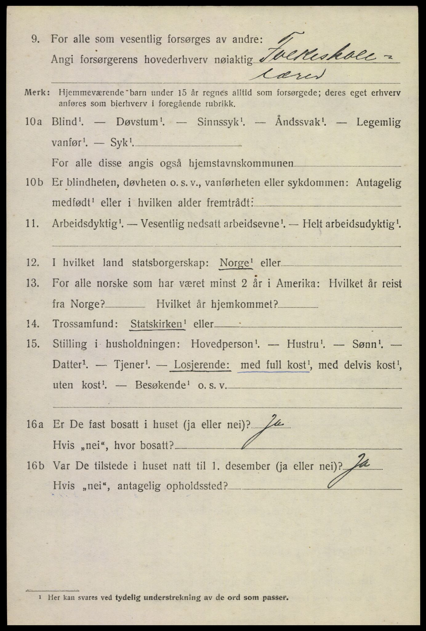 SAKO, 1920 census for Holla, 1920, p. 3732