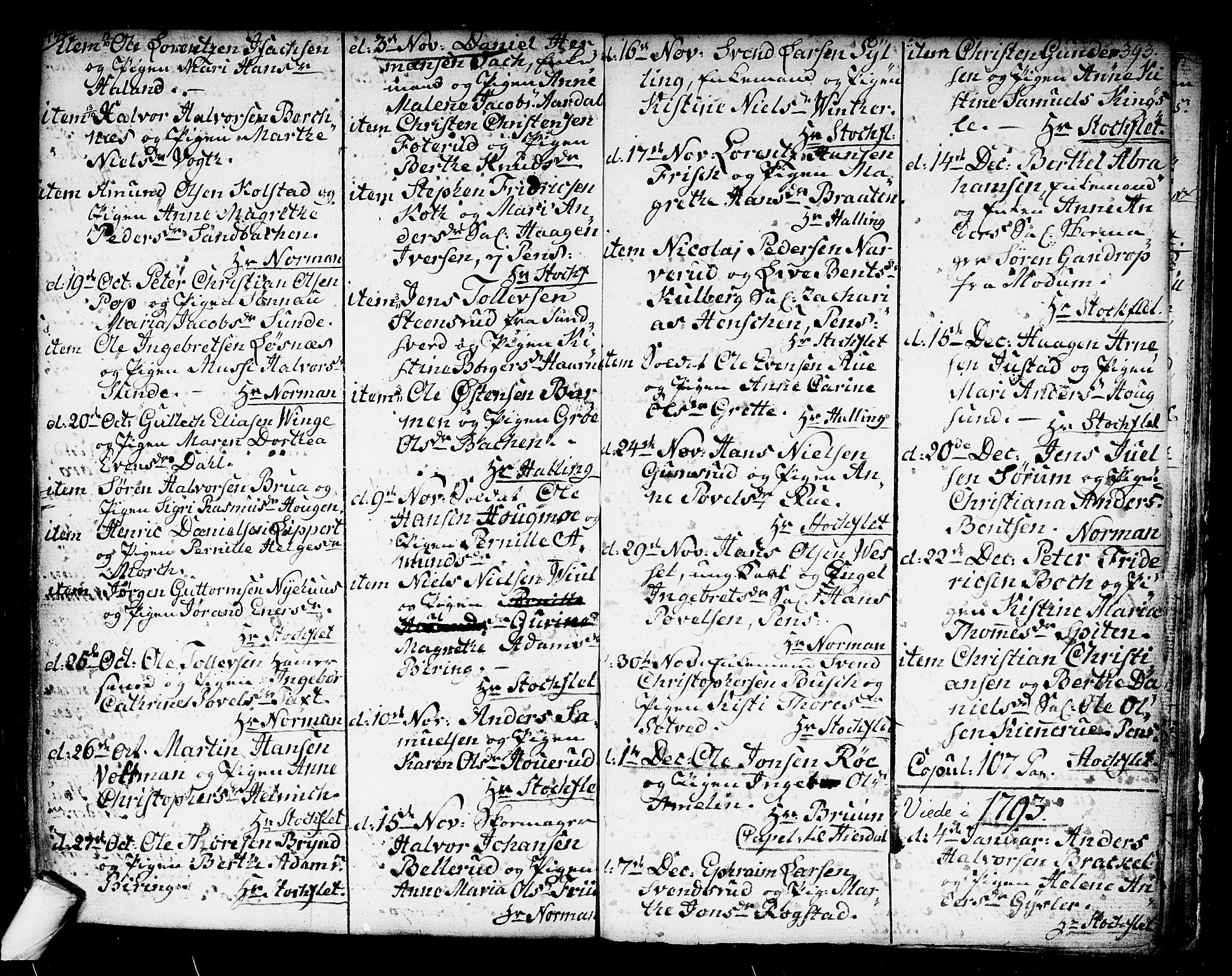 Kongsberg kirkebøker, SAKO/A-22/F/Fa/L0006: Parish register (official) no. I 6, 1783-1797, p. 393